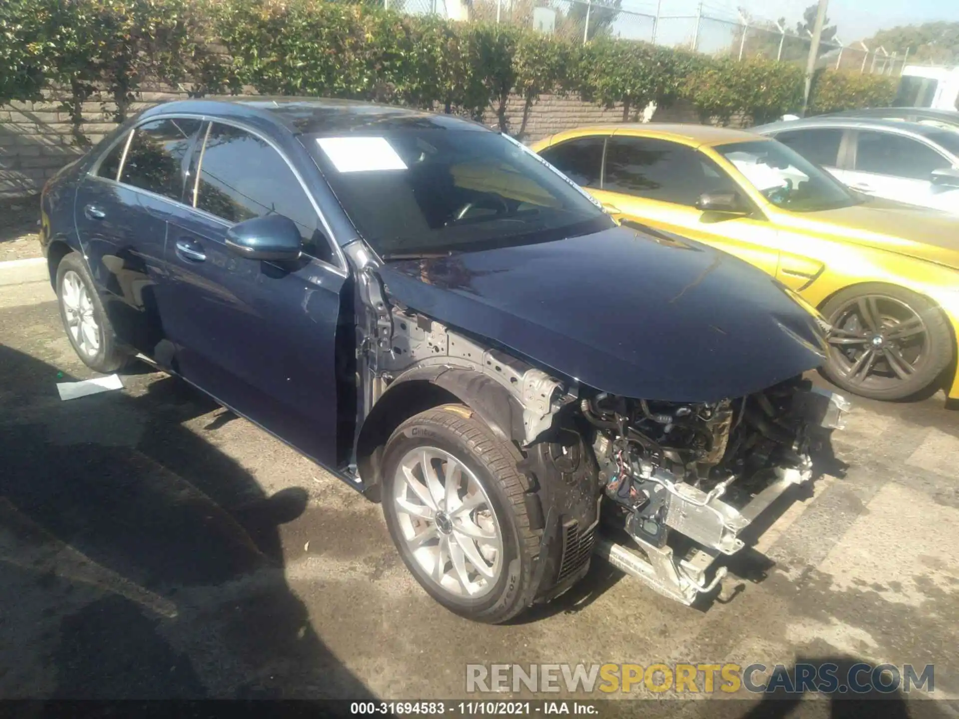 1 Photograph of a damaged car W1K3G4EB3MJ290301 MERCEDES-BENZ A-CLASS 2021