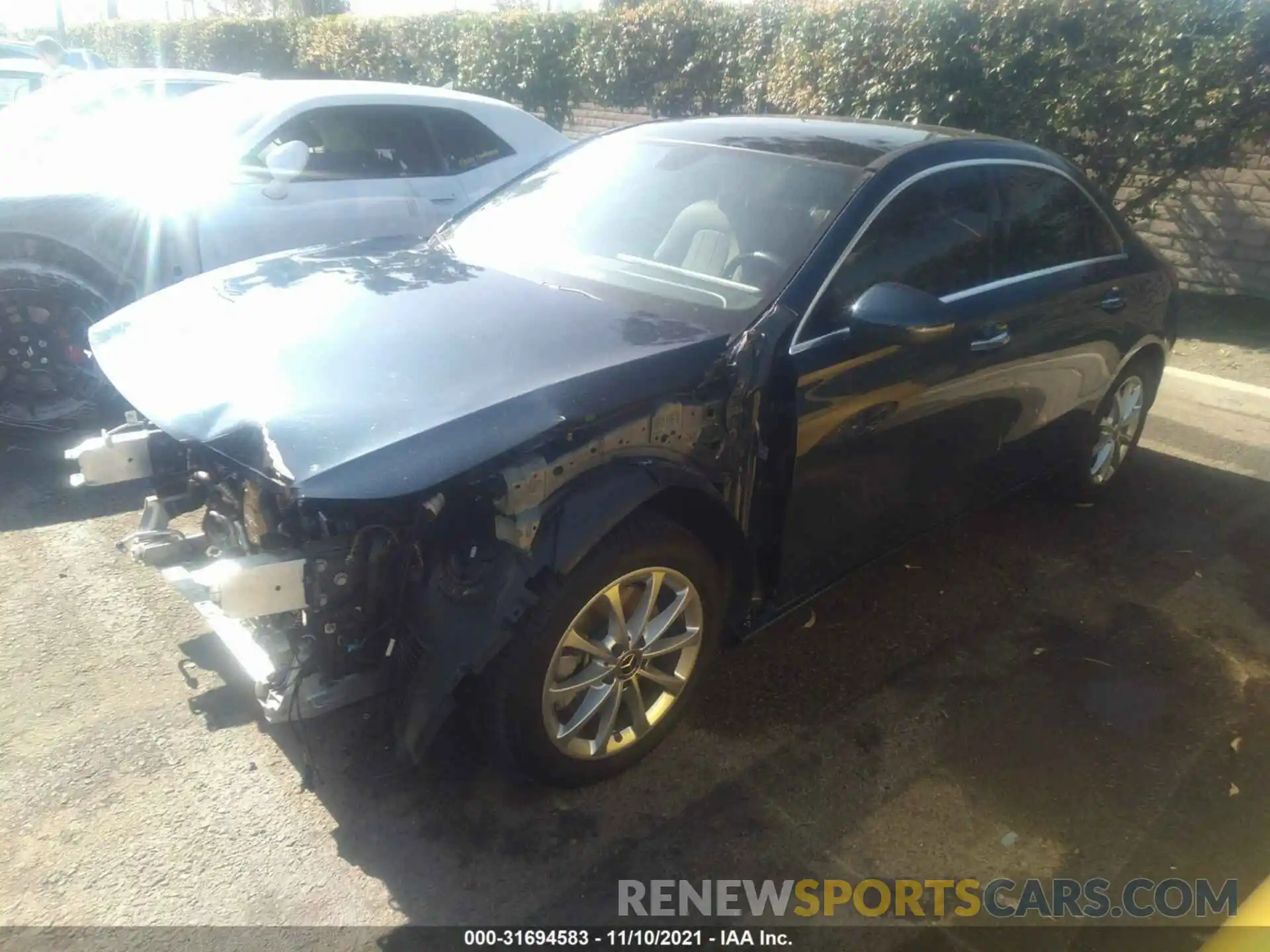 2 Photograph of a damaged car W1K3G4EB3MJ290301 MERCEDES-BENZ A-CLASS 2021