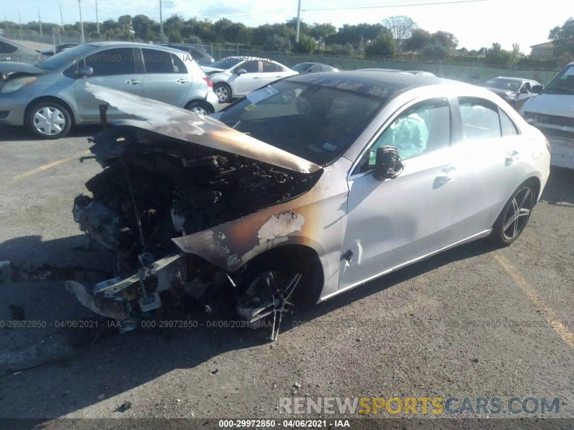 2 Photograph of a damaged car W1K3G4EB4MJ256612 MERCEDES-BENZ A-CLASS 2021