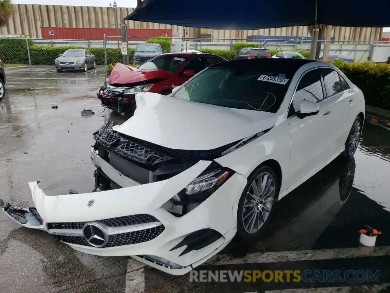 2 Photograph of a damaged car W1K3G4EB5MJ304103 MERCEDES-BENZ A-CLASS 2021