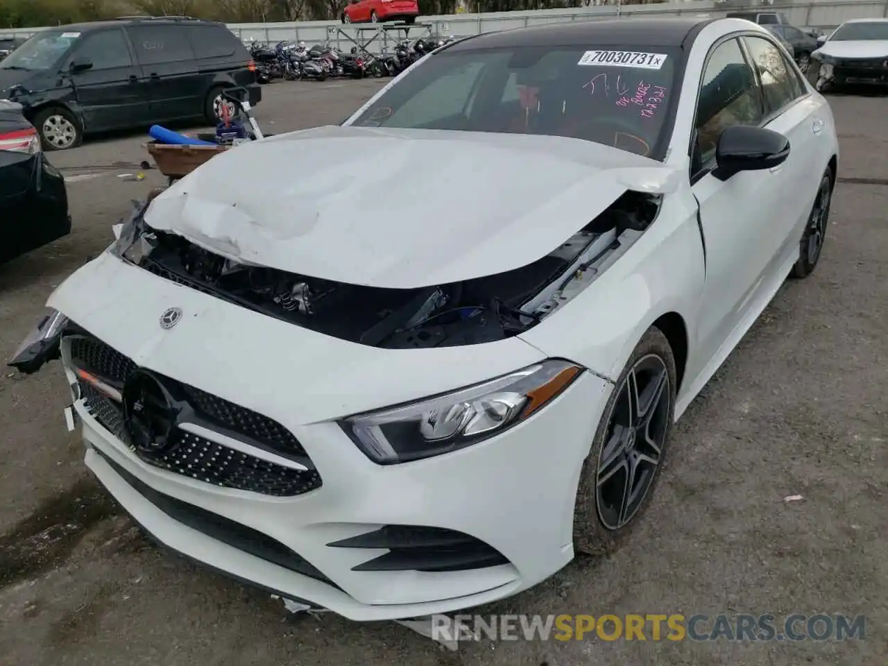 2 Photograph of a damaged car W1K3G4EB6MJ315319 MERCEDES-BENZ A-CLASS 2021