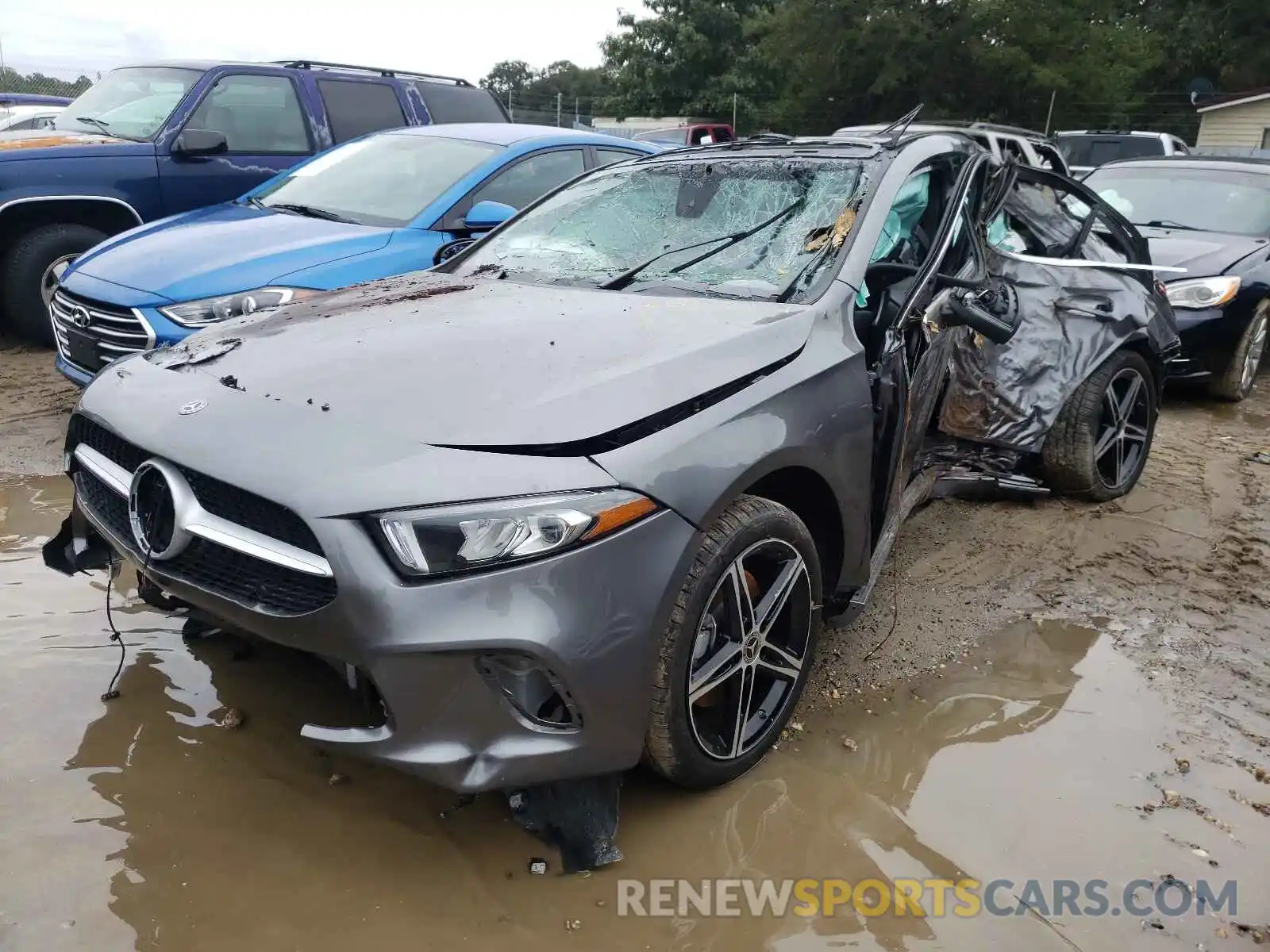 2 Photograph of a damaged car W1K3G4EB7MJ255776 MERCEDES-BENZ A-CLASS 2021