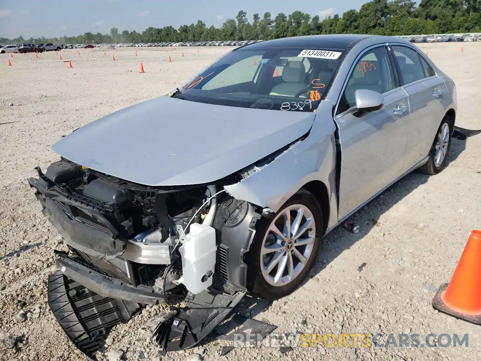 2 Photograph of a damaged car W1K3G4EB8MJ268309 MERCEDES-BENZ A-CLASS 2021