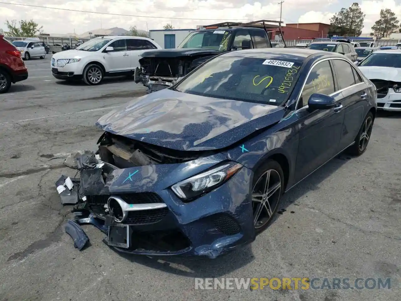 2 Photograph of a damaged car W1K3G4EB8MJ286339 MERCEDES-BENZ A-CLASS 2021