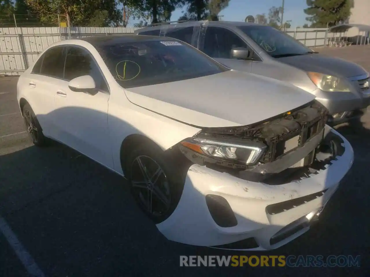 1 Photograph of a damaged car W1K3G4EB8MJ290326 MERCEDES-BENZ A-CLASS 2021