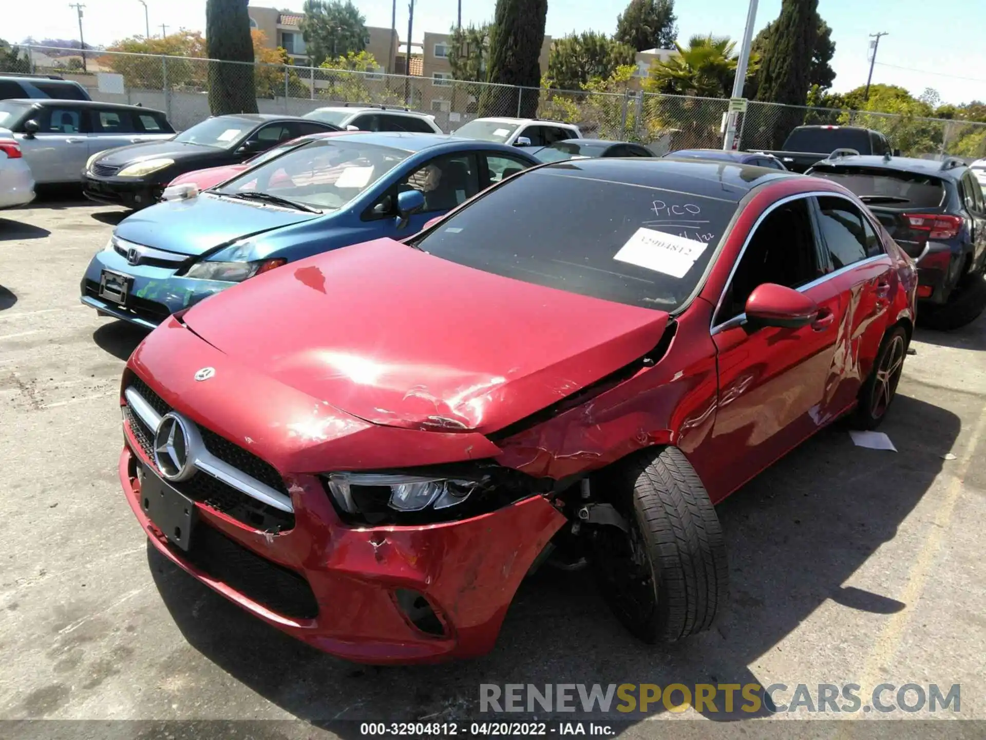 2 Photograph of a damaged car W1K3G4EB8MJ307173 MERCEDES-BENZ A-CLASS 2021