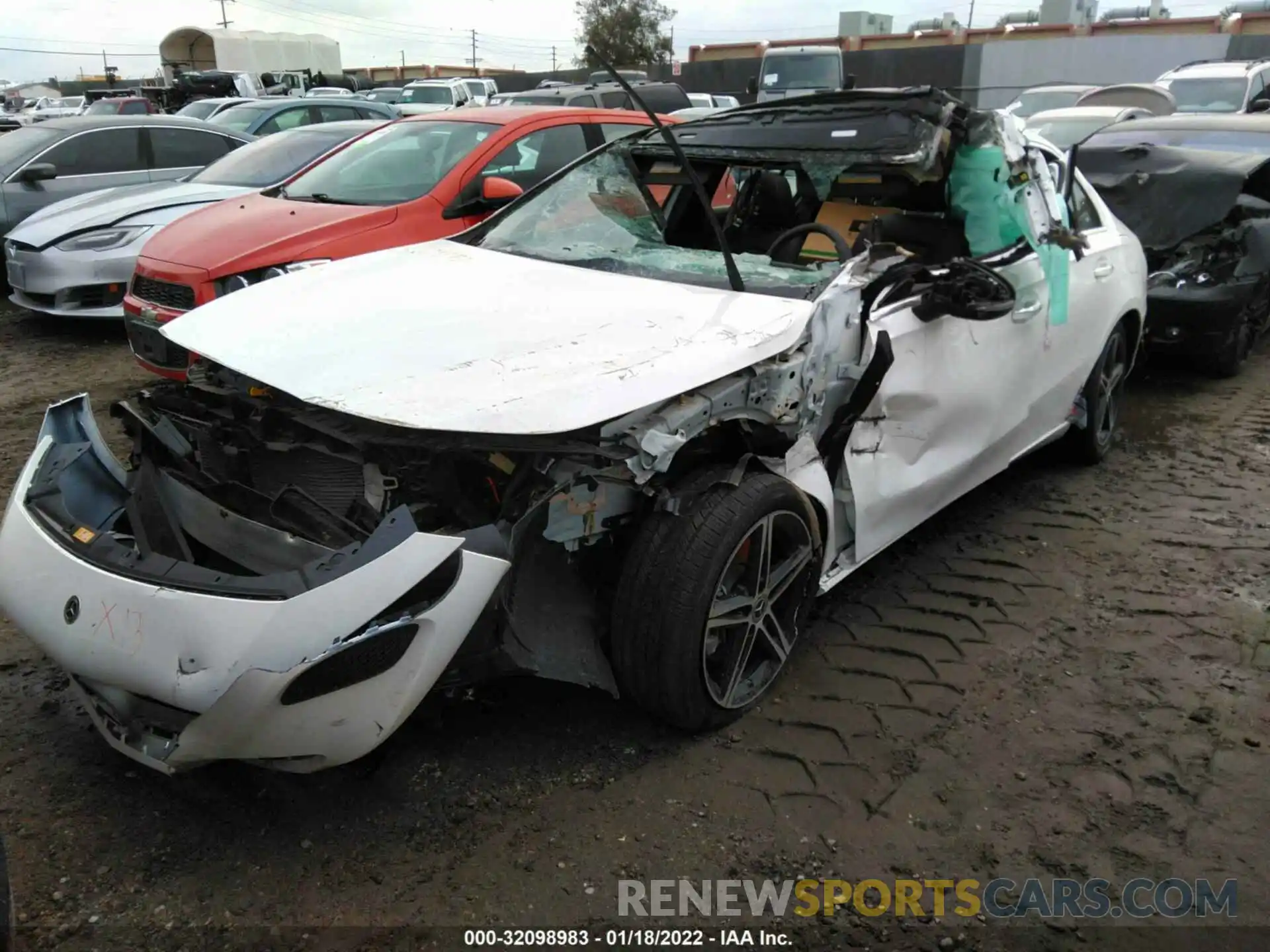 2 Photograph of a damaged car W1K3G4EB8MJ316097 MERCEDES-BENZ A-CLASS 2021