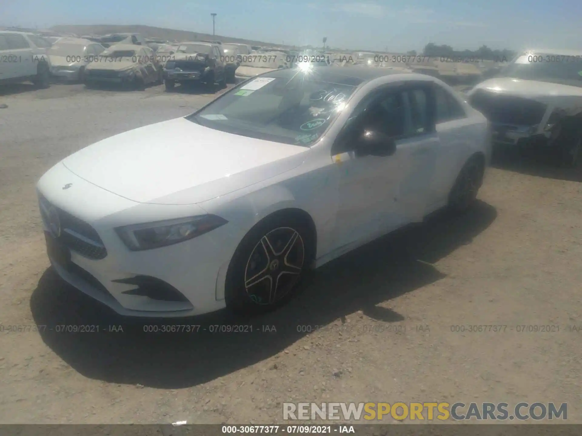 2 Photograph of a damaged car W1K3G4EB9MJ256489 MERCEDES-BENZ A-CLASS 2021