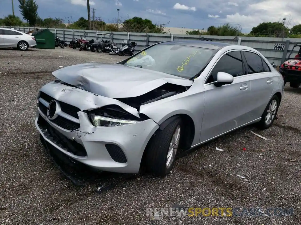 2 Photograph of a damaged car W1K3G4EB9MJ276984 MERCEDES-BENZ A-CLASS 2021