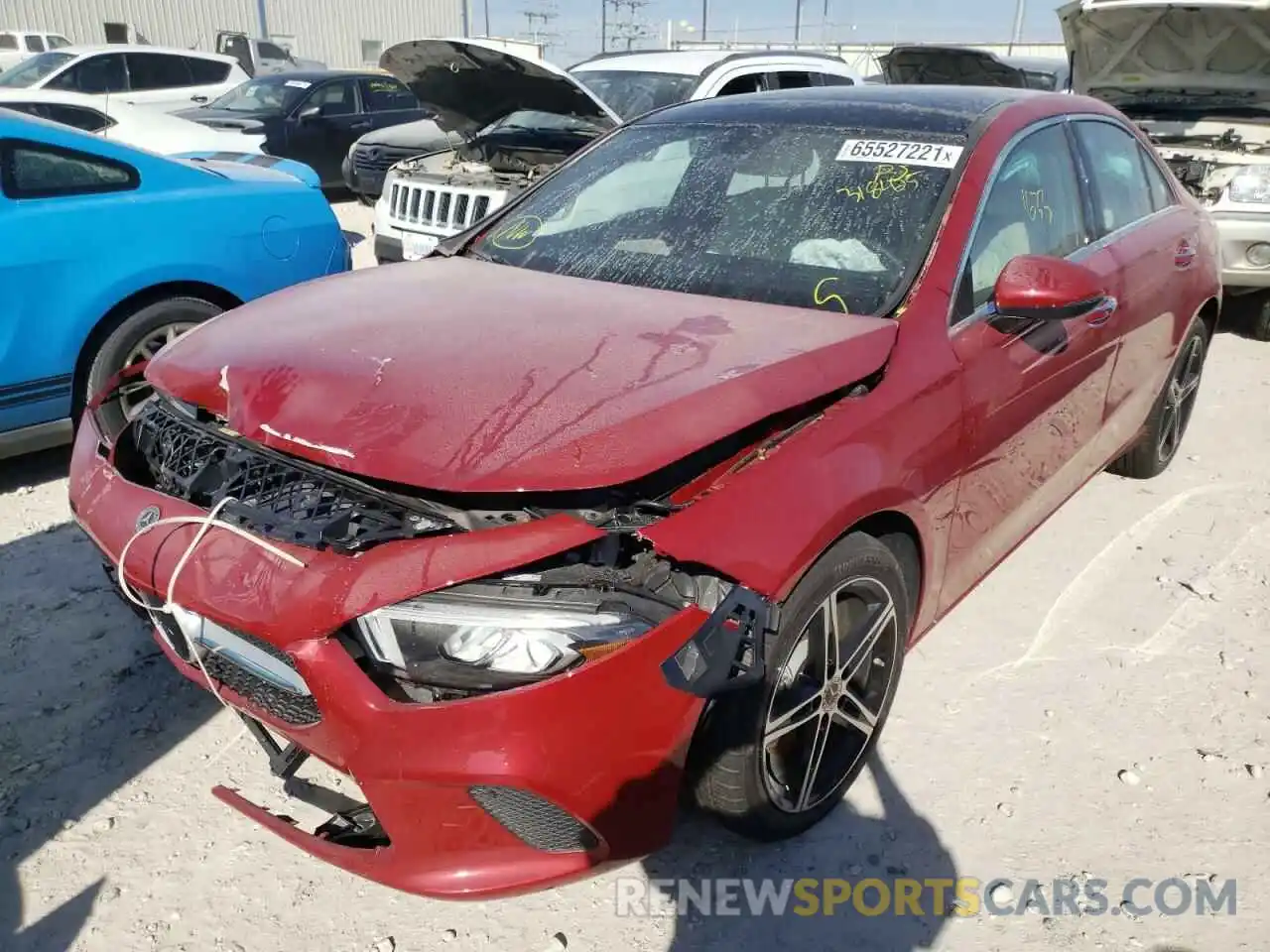 2 Photograph of a damaged car W1K3G4EB9MJ318425 MERCEDES-BENZ A-CLASS 2021