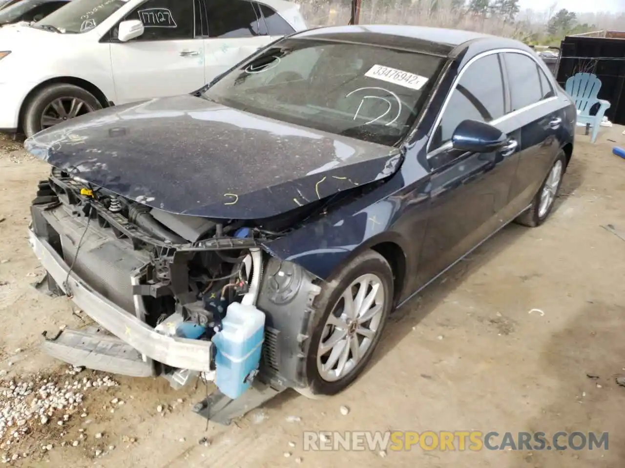 2 Photograph of a damaged car W1K3G4EBXMJ262253 MERCEDES-BENZ A-CLASS 2021