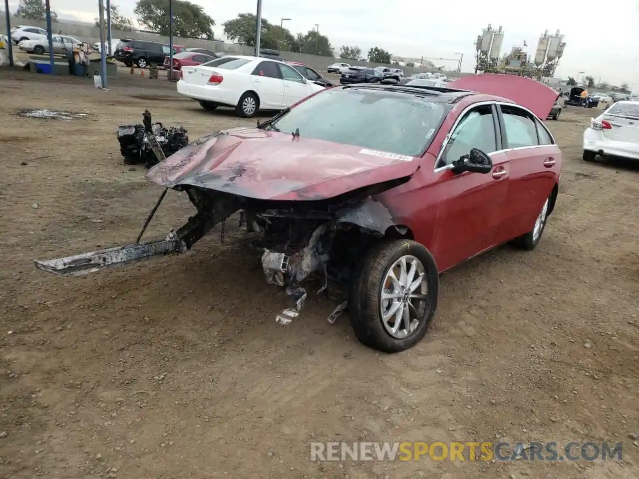 2 Photograph of a damaged car W1K3G4EBXMJ272636 MERCEDES-BENZ A-CLASS 2021