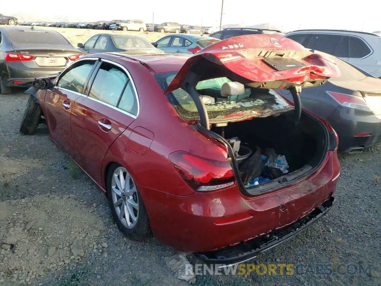 3 Photograph of a damaged car W1K3G4EBXMJ272636 MERCEDES-BENZ A-CLASS 2021