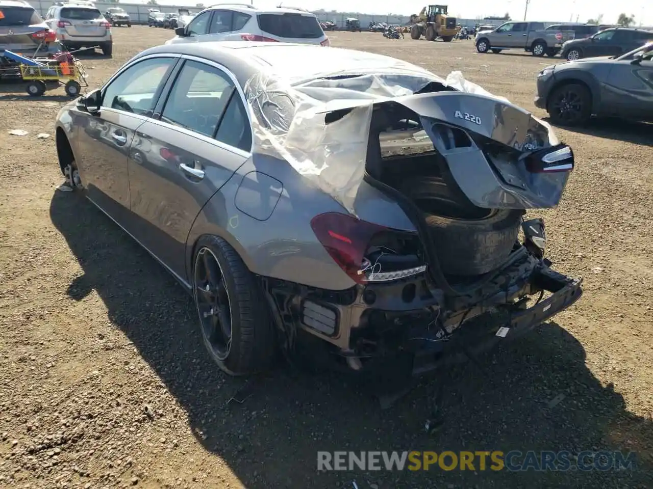 3 Photograph of a damaged car W1K3G4FB0MJ255486 MERCEDES-BENZ A-CLASS 2021