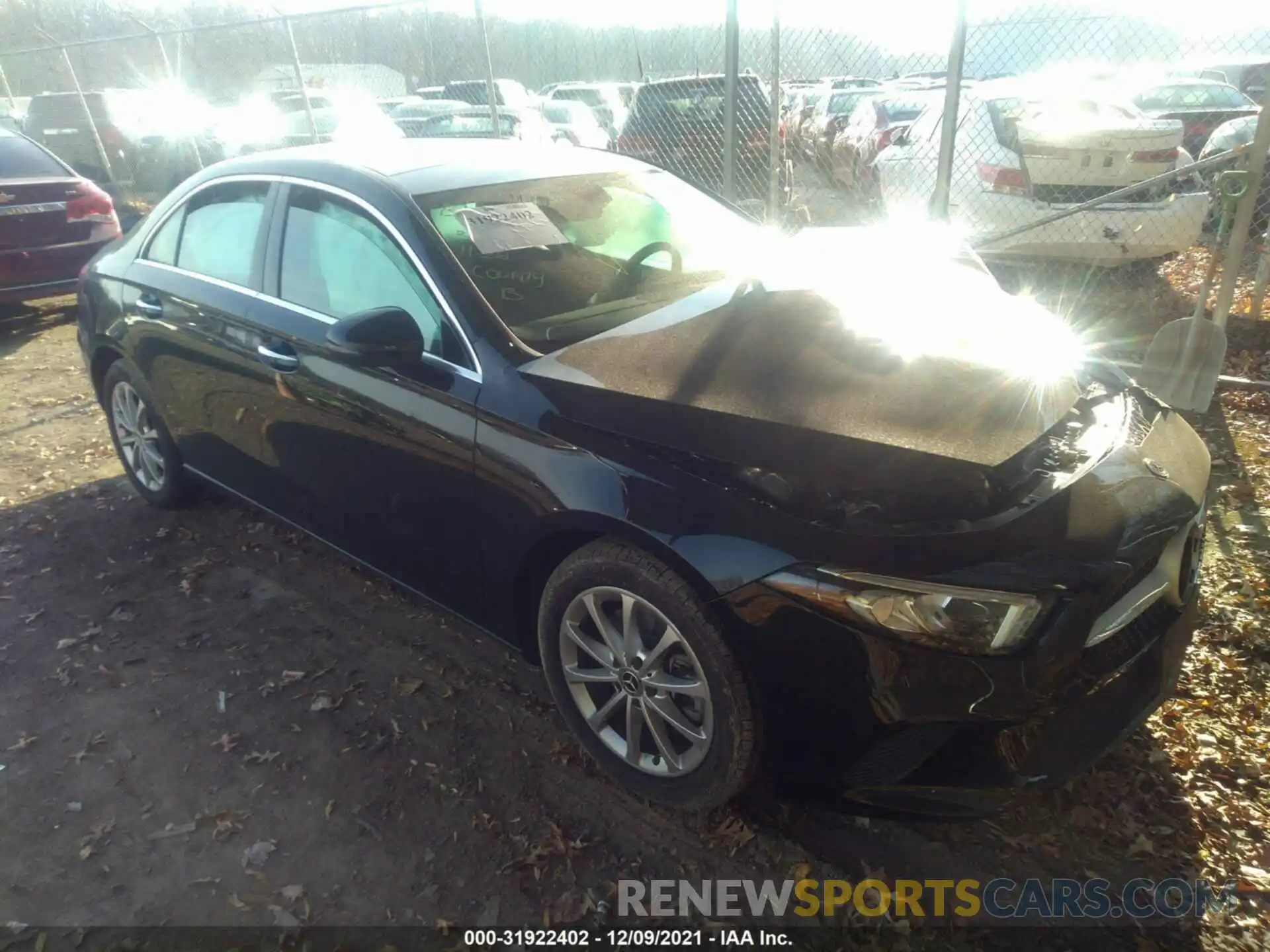 1 Photograph of a damaged car W1K3G4FB1MJ267355 MERCEDES-BENZ A-CLASS 2021