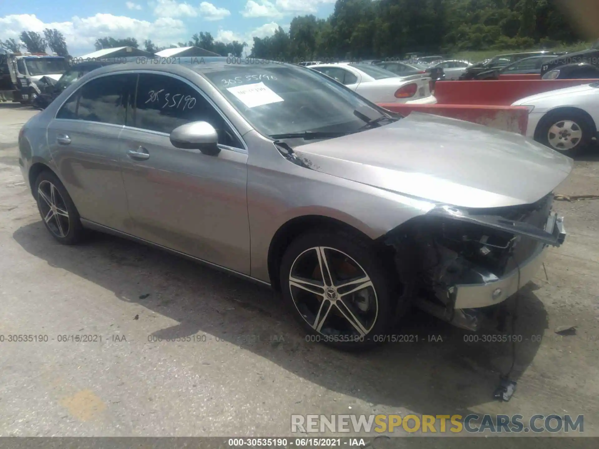 1 Photograph of a damaged car W1K3G4FB3MJ257510 MERCEDES-BENZ A-CLASS 2021