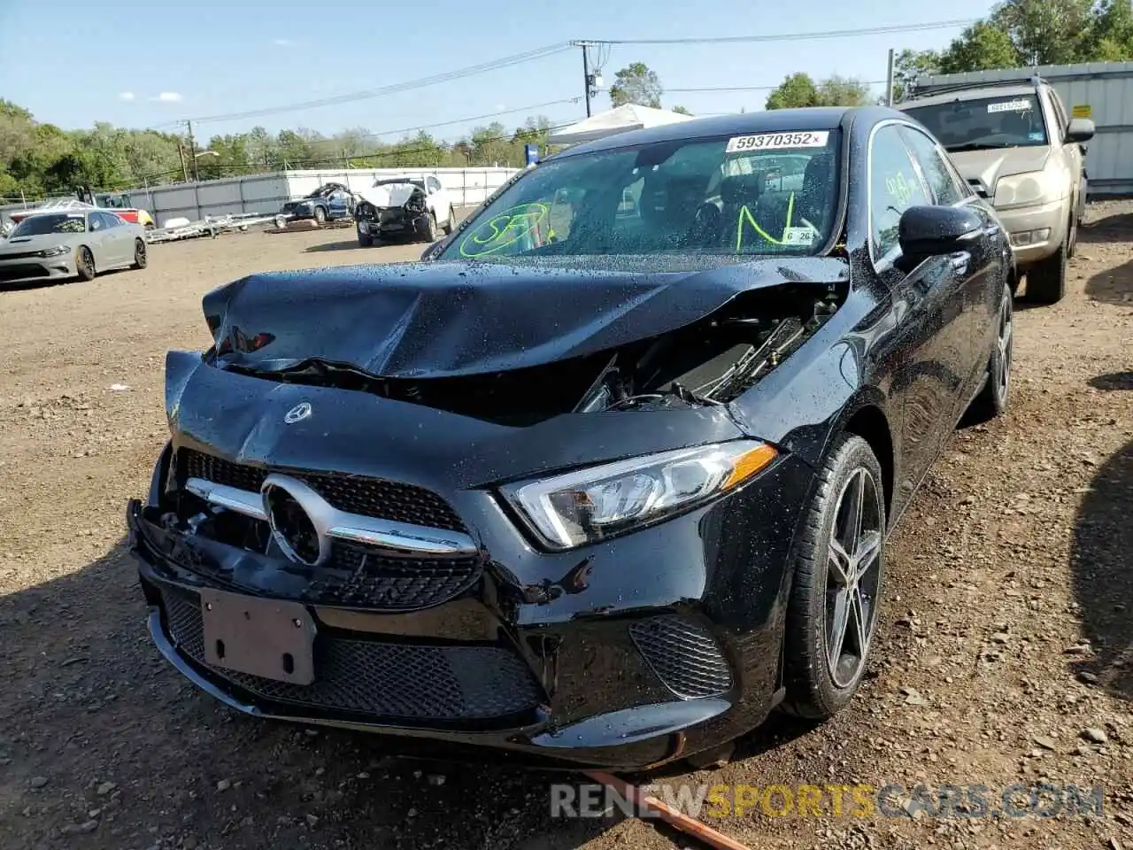 2 Photograph of a damaged car W1K3G4FB4MJ315267 MERCEDES-BENZ A-CLASS 2021