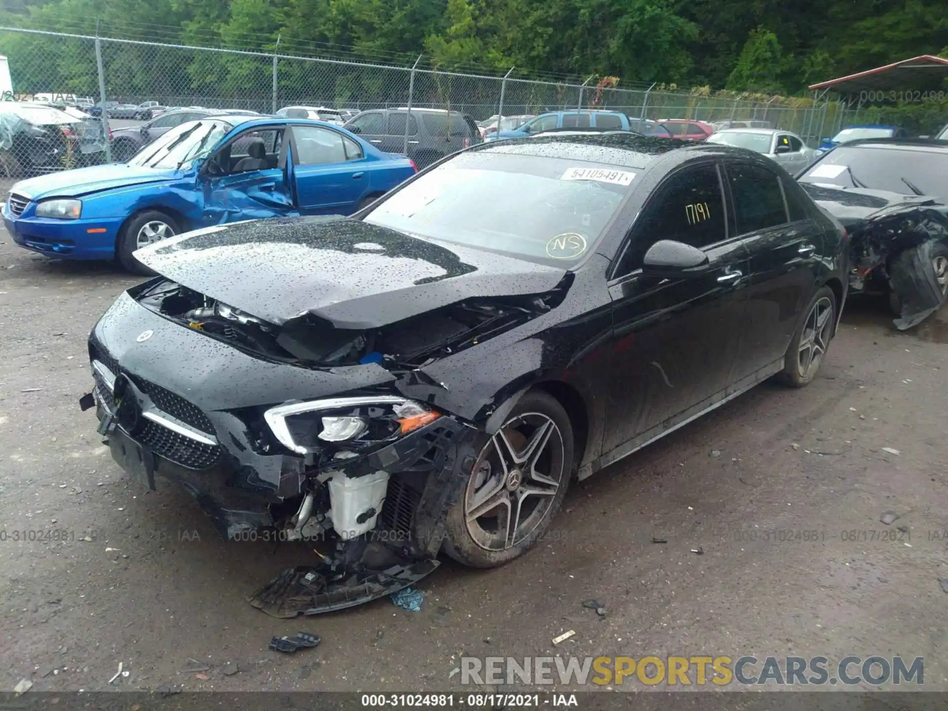 2 Photograph of a damaged car W1K3G4FB7MJ263665 MERCEDES-BENZ A-CLASS 2021