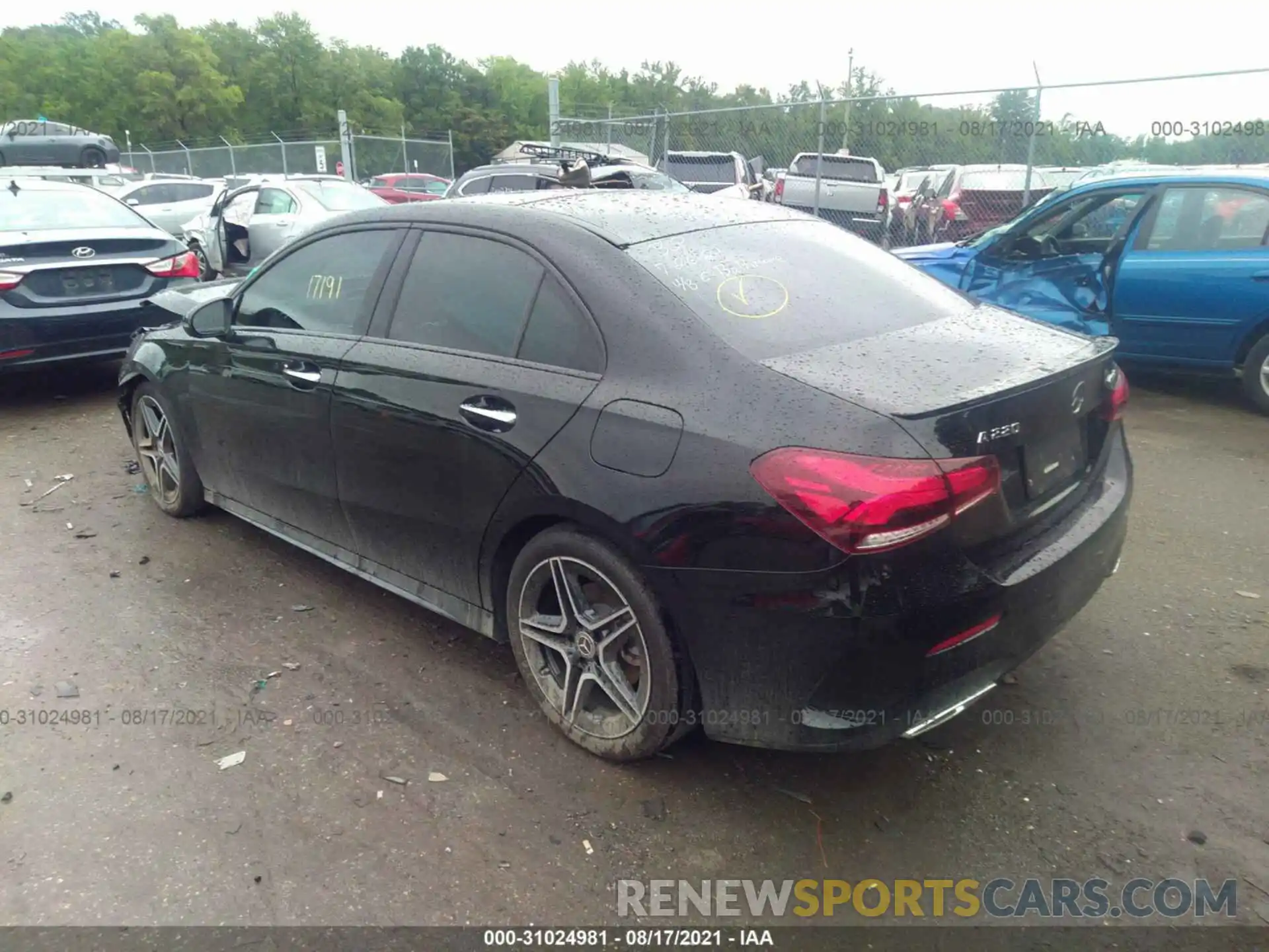 3 Photograph of a damaged car W1K3G4FB7MJ263665 MERCEDES-BENZ A-CLASS 2021