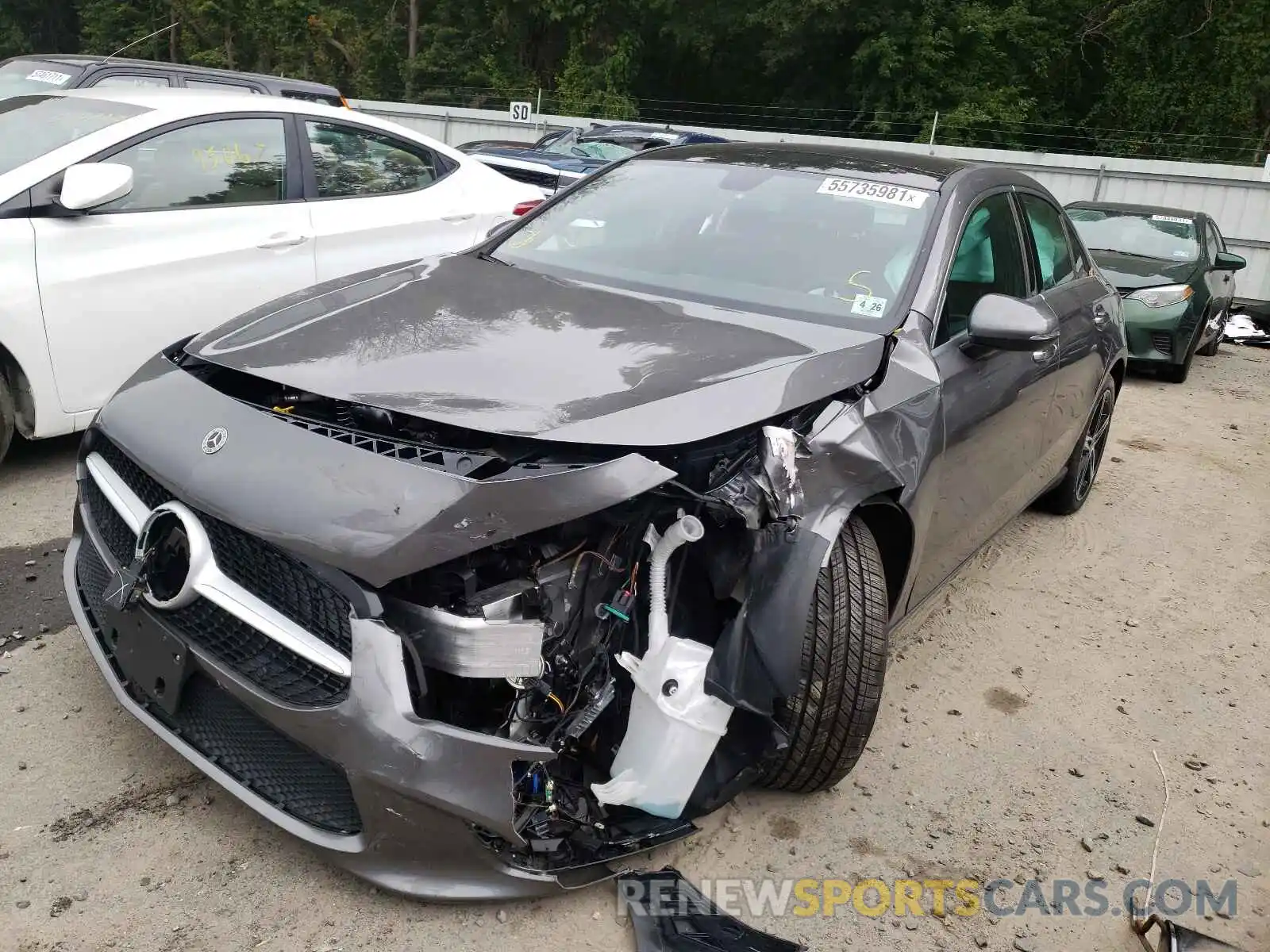 2 Photograph of a damaged car W1K3G4FB7MJ286833 MERCEDES-BENZ A-CLASS 2021