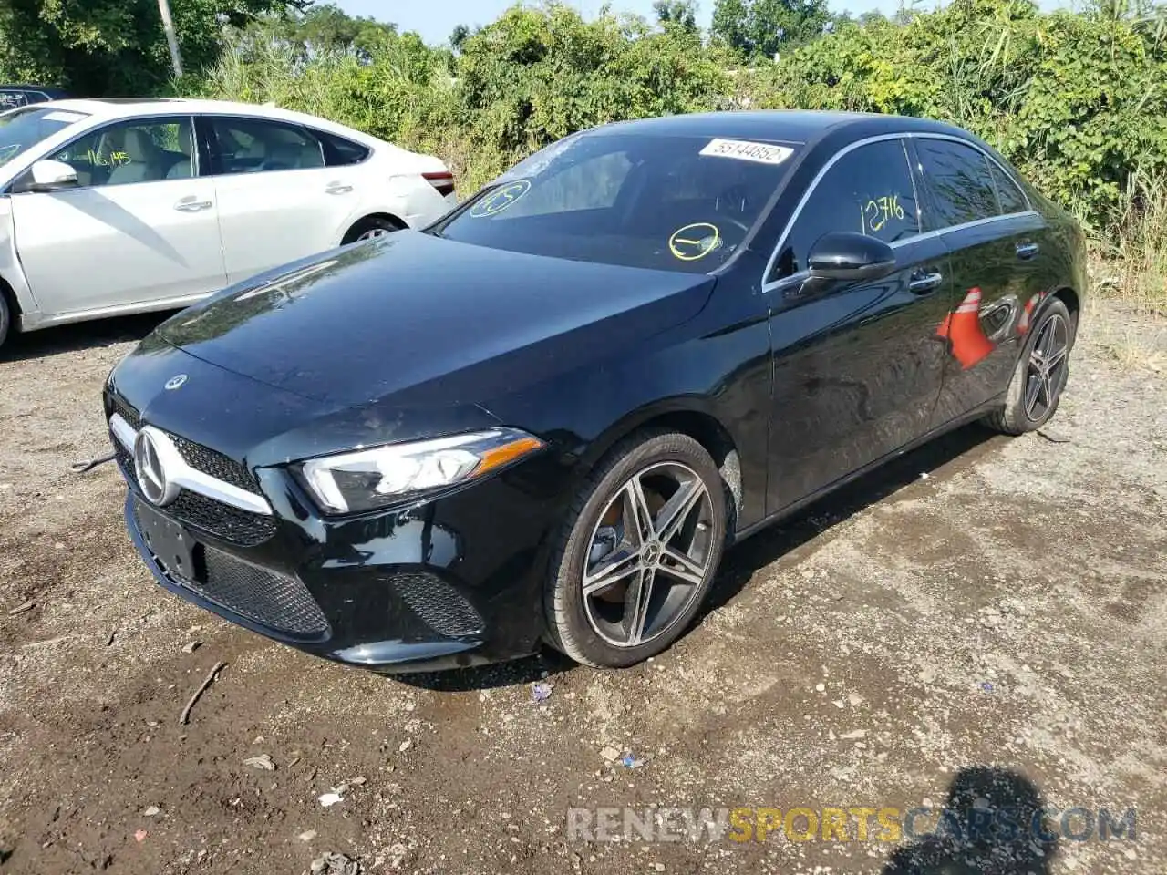 2 Photograph of a damaged car W1K3G4FB7MJ301489 MERCEDES-BENZ A-CLASS 2021