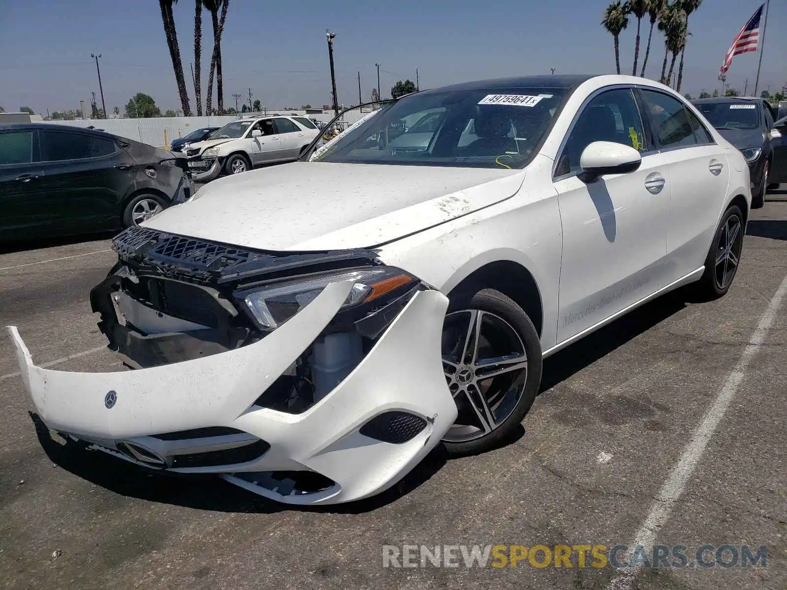 2 Photograph of a damaged car W1K3G4FBXMJ256175 MERCEDES-BENZ A-CLASS 2021