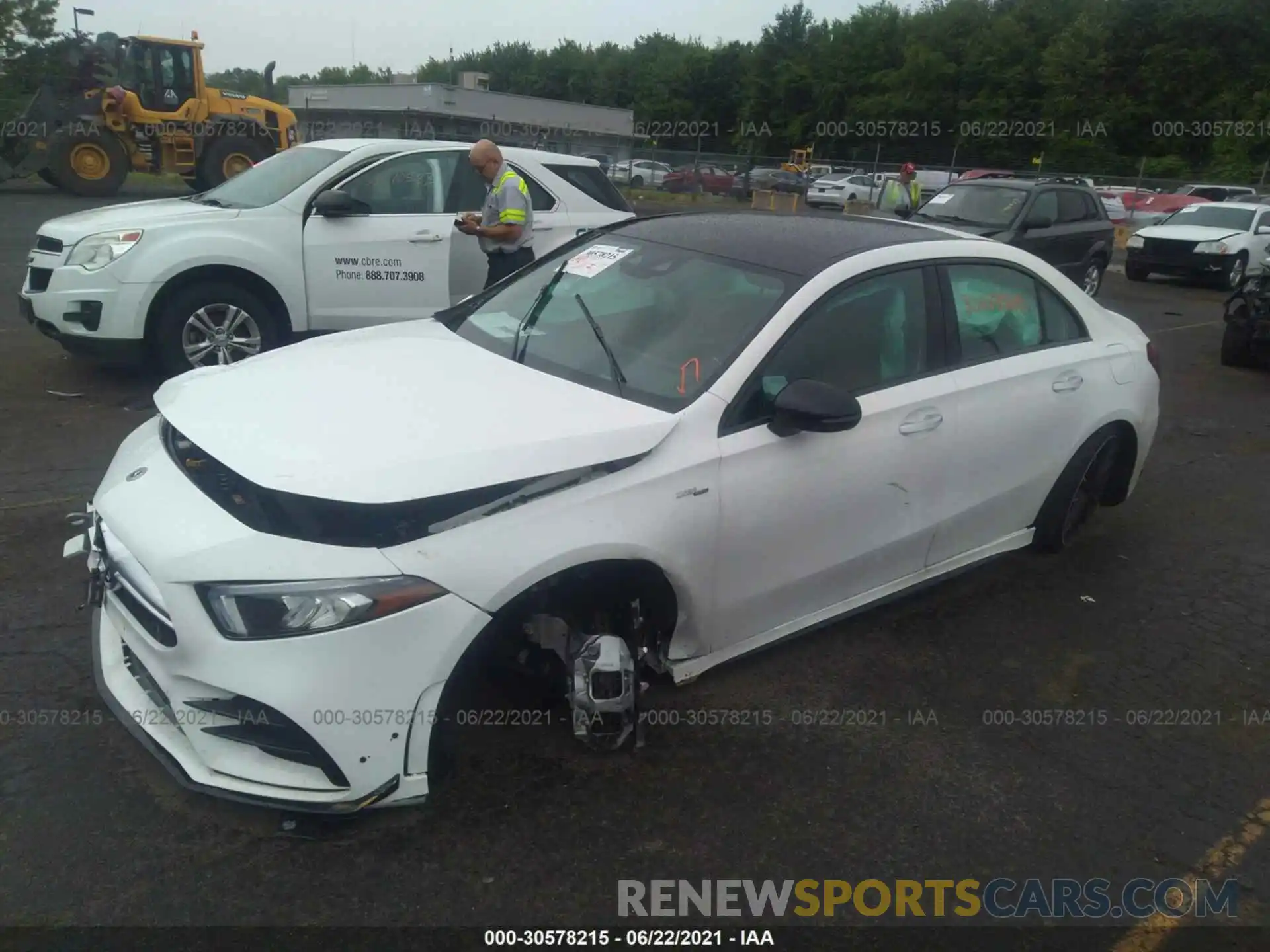 2 Photograph of a damaged car W1K3G5BB1MJ282529 MERCEDES-BENZ A-CLASS 2021