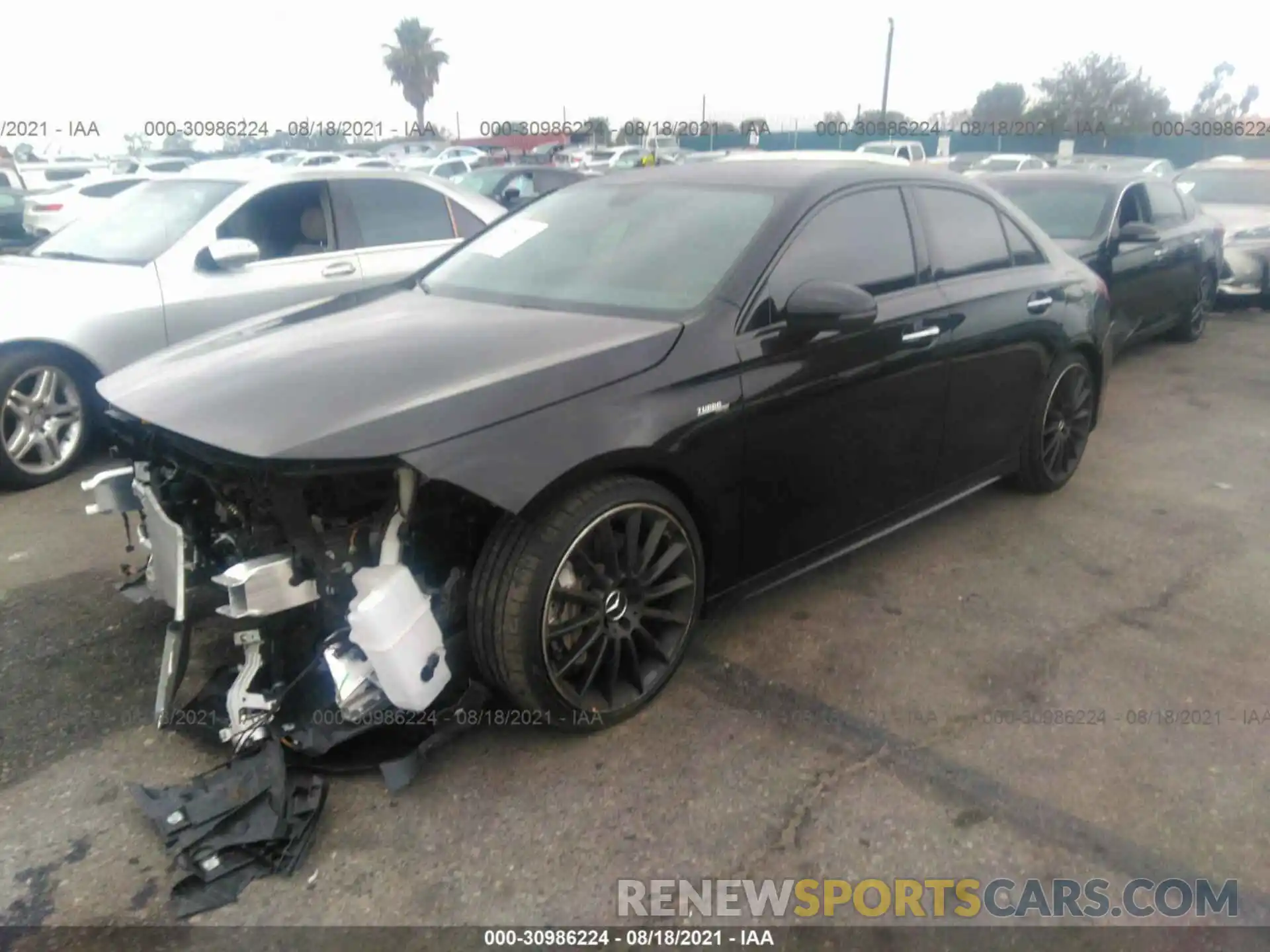 2 Photograph of a damaged car W1K3G5BB7MJ279568 MERCEDES-BENZ A-CLASS 2021