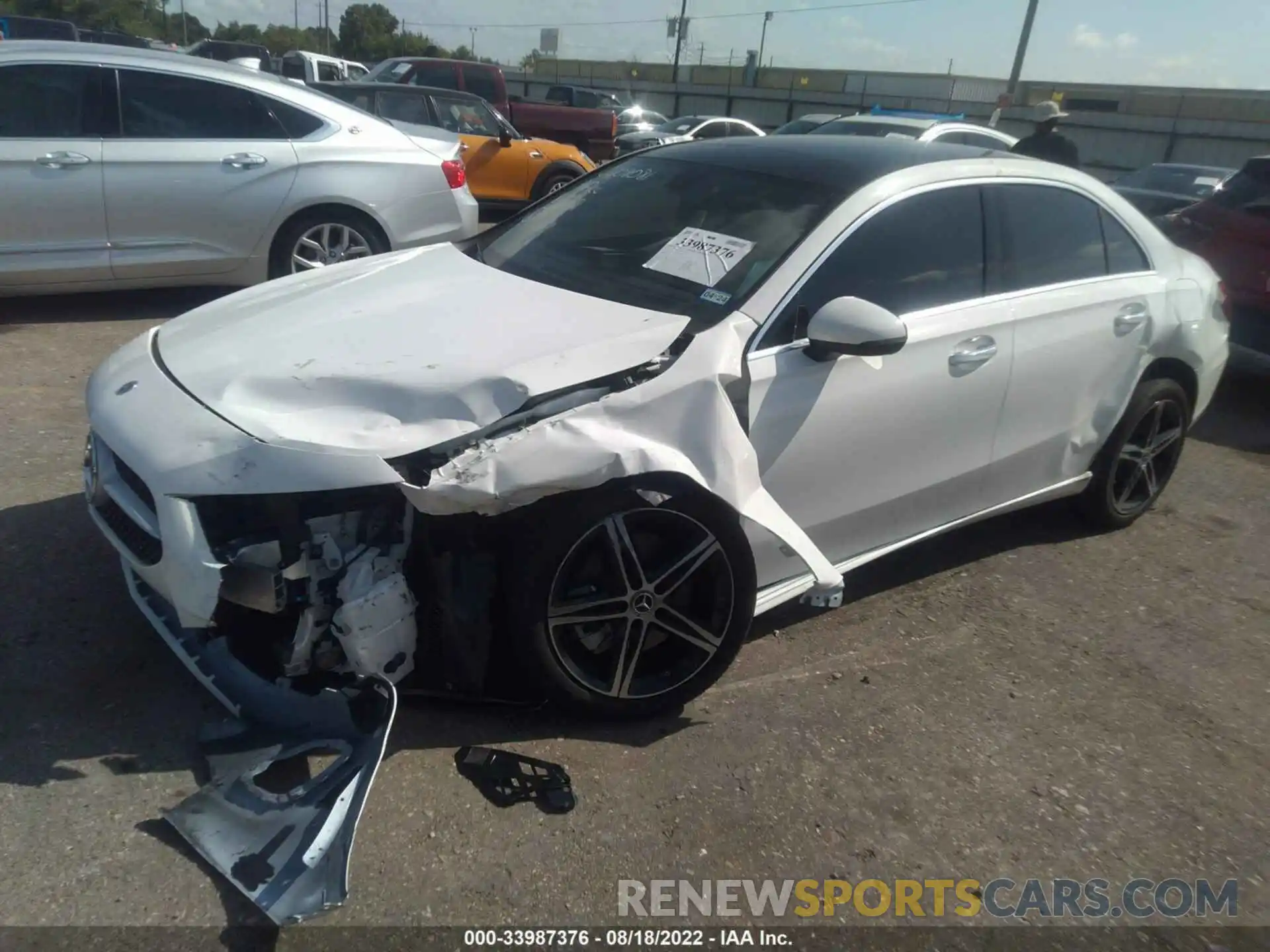 2 Photograph of a damaged car W1K3G4EB0NJ344199 MERCEDES-BENZ A-CLASS 2022