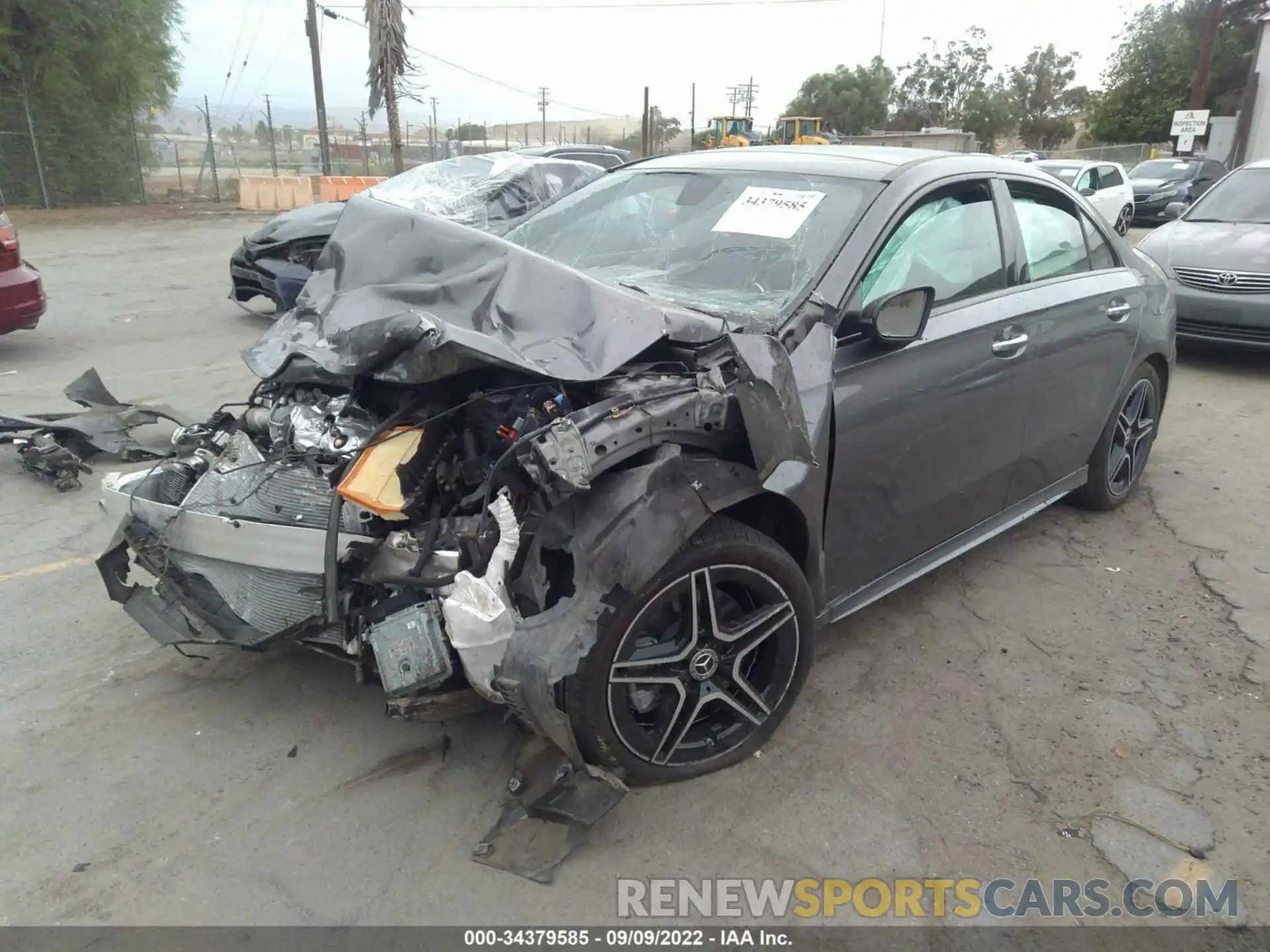 2 Photograph of a damaged car W1K3G4EB0NJ358507 MERCEDES-BENZ A-CLASS 2022