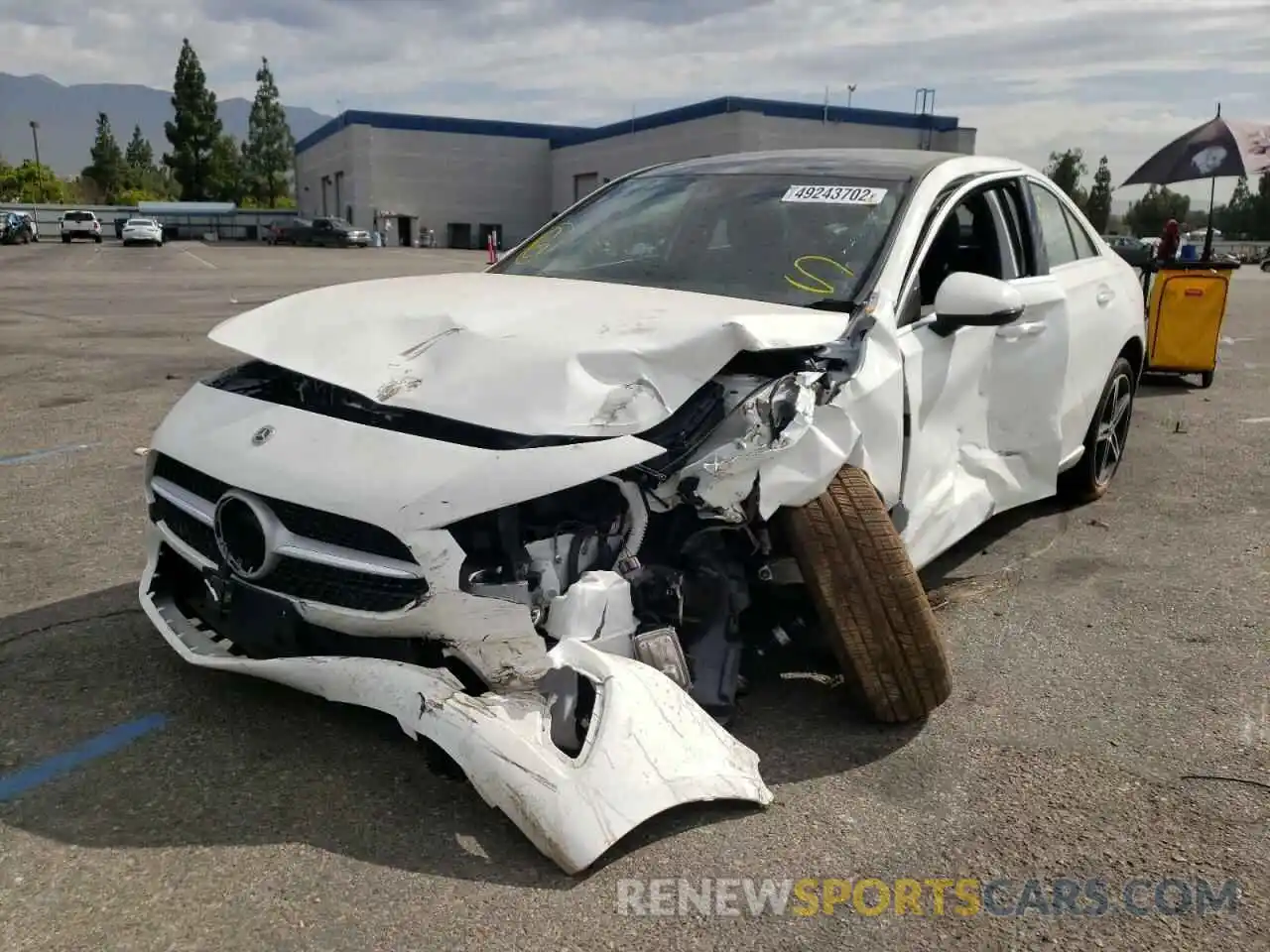 2 Photograph of a damaged car W1K3G4EB9NJ365777 MERCEDES-BENZ A-CLASS 2022