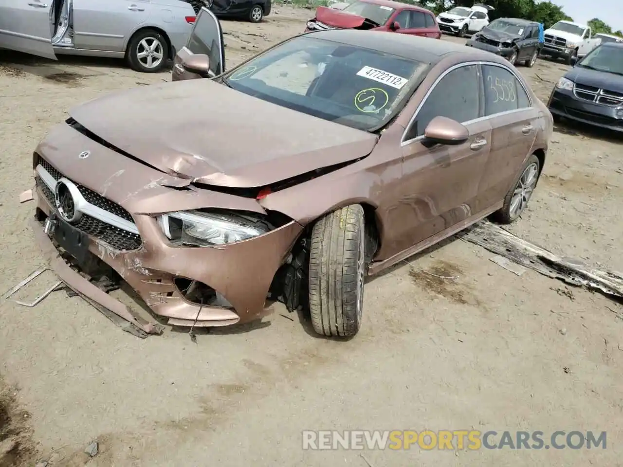 2 Photograph of a damaged car W1K3G4FB6NJ341614 MERCEDES-BENZ A-CLASS 2022