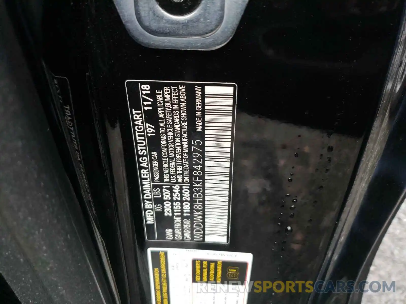 10 Photograph of a damaged car WDDWK8HB3KF842975 MERCEDES-BENZ AMG 2019