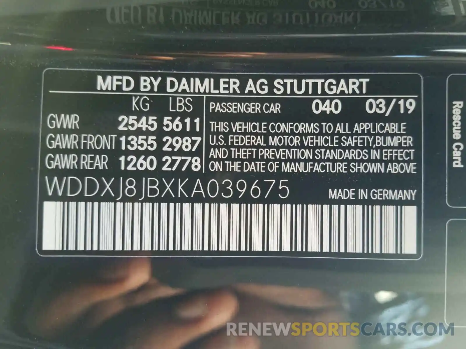 10 Photograph of a damaged car WDDXJ8JBXKA039675 MERCEDES-BENZ AMG 2019