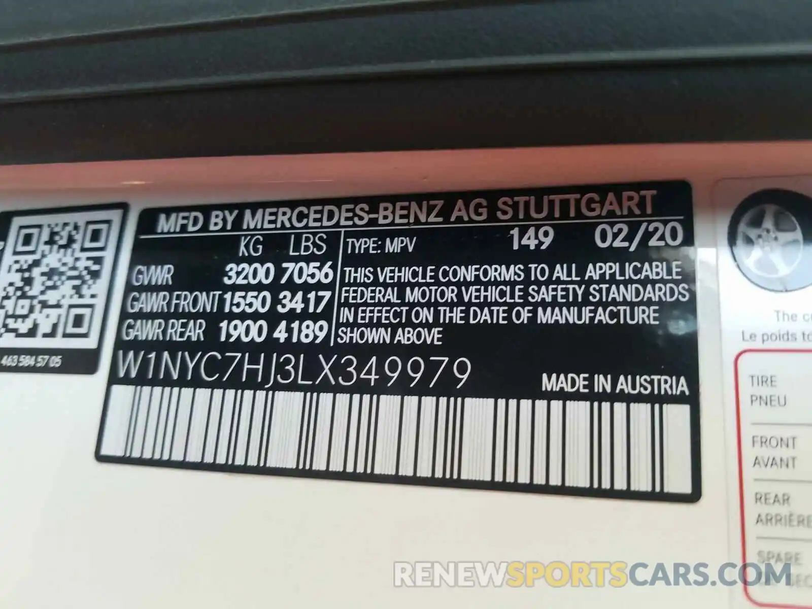 10 Photograph of a damaged car W1NYC7HJ3LX349979 MERCEDES-BENZ AMG 2020