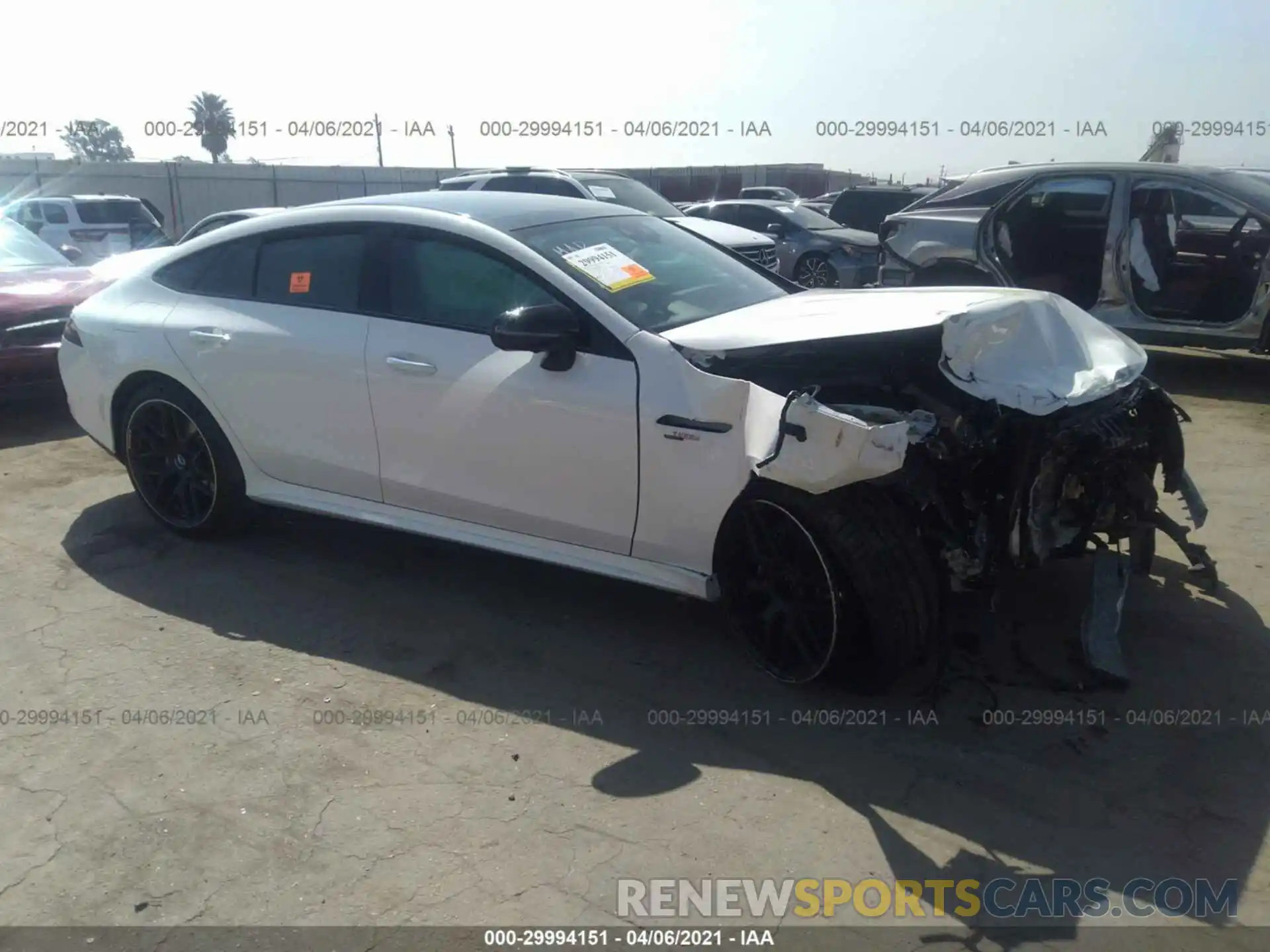 1 Photograph of a damaged car W1K7X5KB4MA036625 MERCEDES-BENZ AMG GT 2021