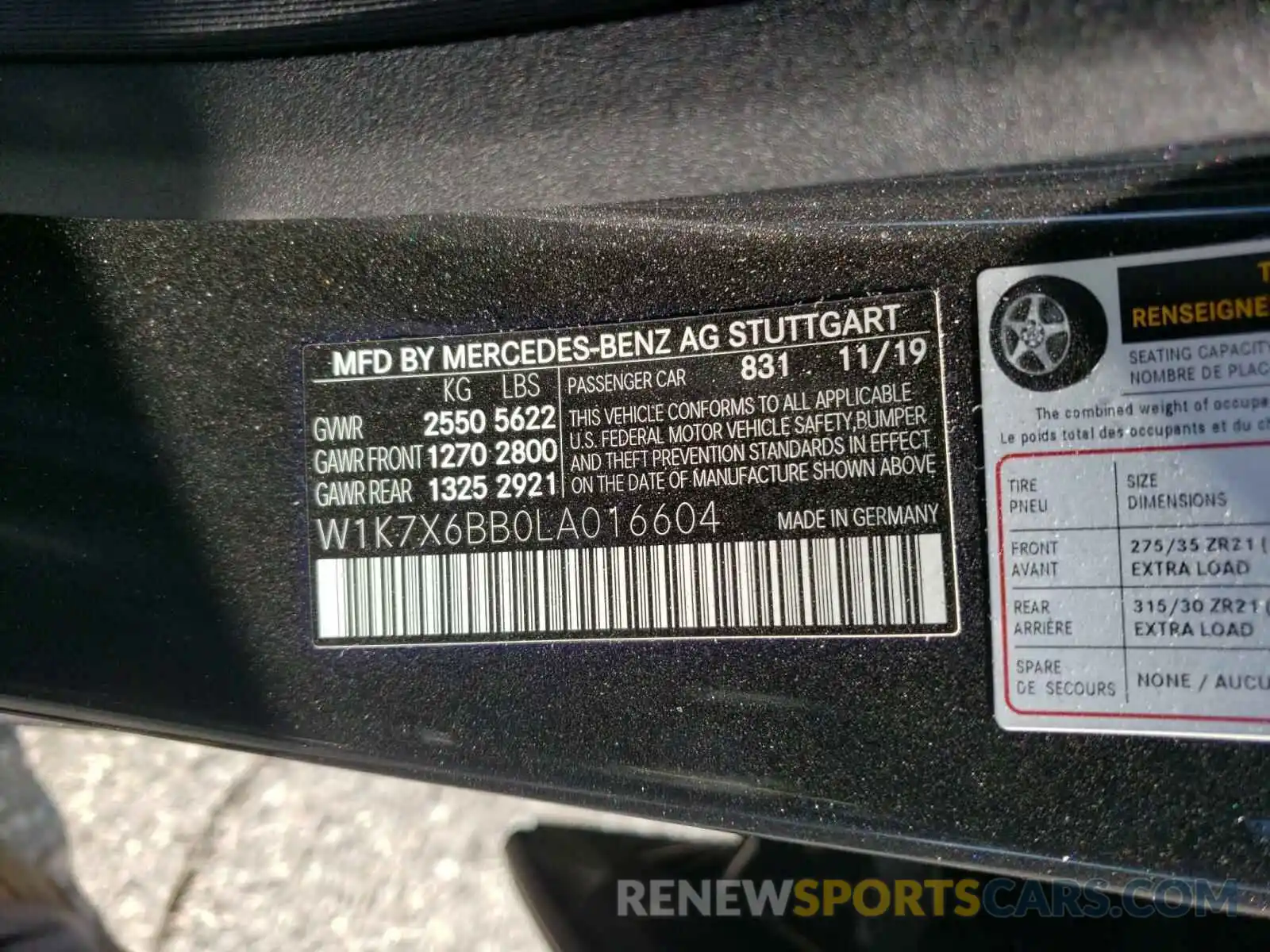 10 Photograph of a damaged car W1K7X6BB0LA016604 MERCEDES-BENZ AMG GT 53 2020