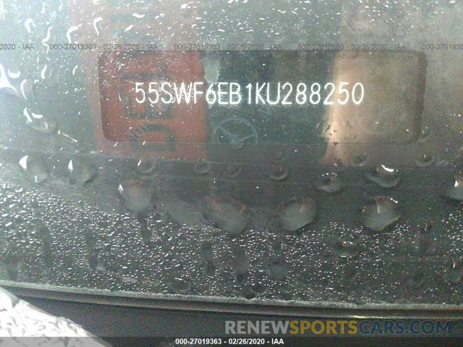 9 Фотография поврежденного автомобиля 55SWF6EB1KU288250 MERCEDES-BENZ C 2019