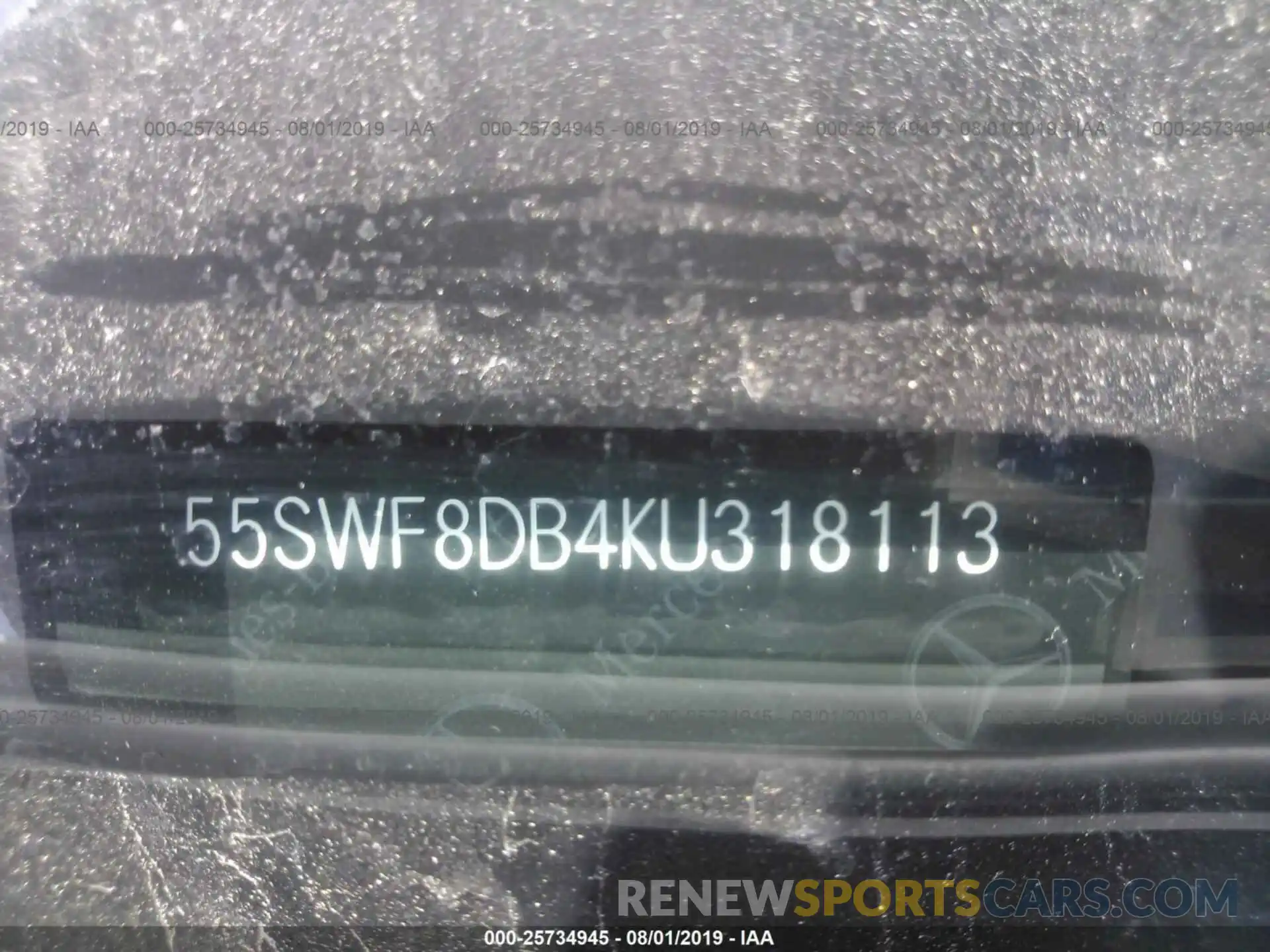 9 Photograph of a damaged car 55SWF8DB4KU318113 MERCEDES-BENZ C 2019