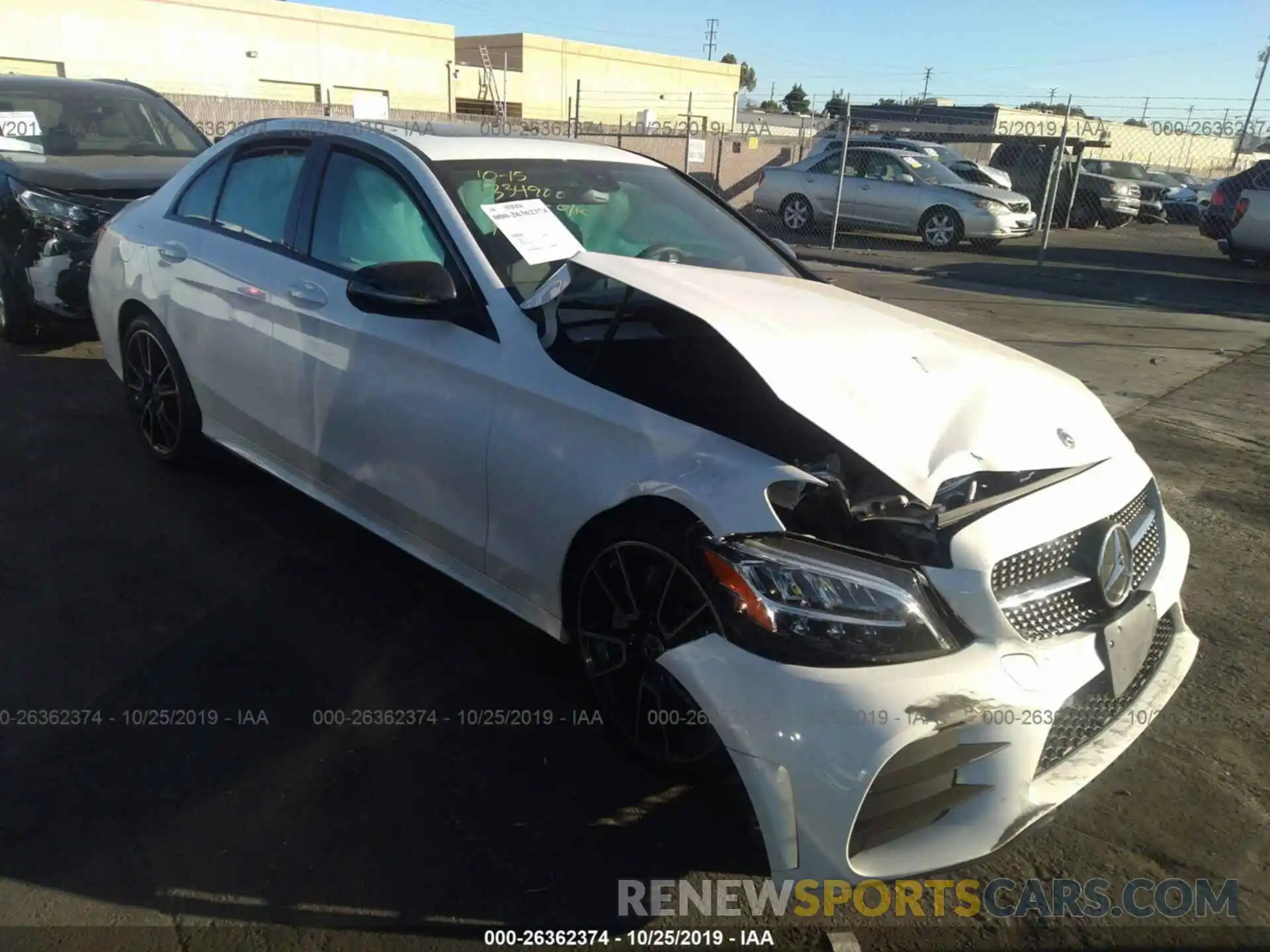 1 Photograph of a damaged car 55SWF8DB6KU292002 MERCEDES-BENZ C 2019