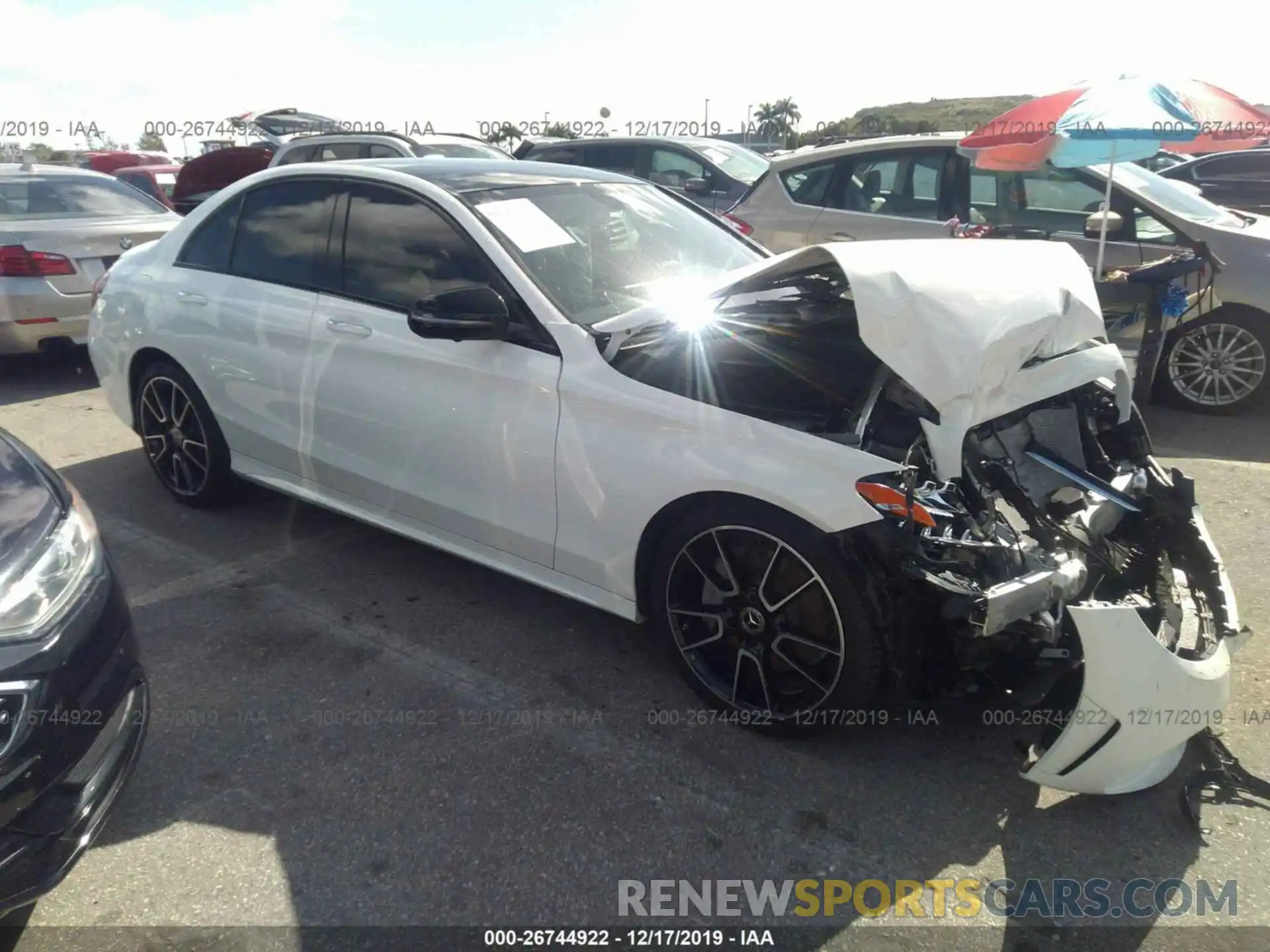 1 Photograph of a damaged car 55SWF8DB6KU322034 MERCEDES-BENZ C 2019