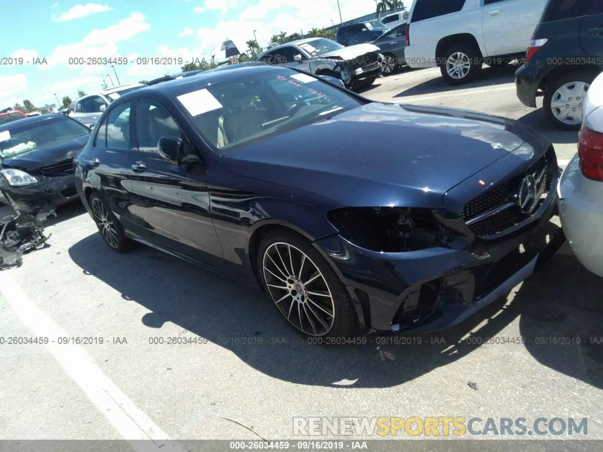 1 Photograph of a damaged car 55SWF8DB9KU296187 MERCEDES-BENZ C 2019