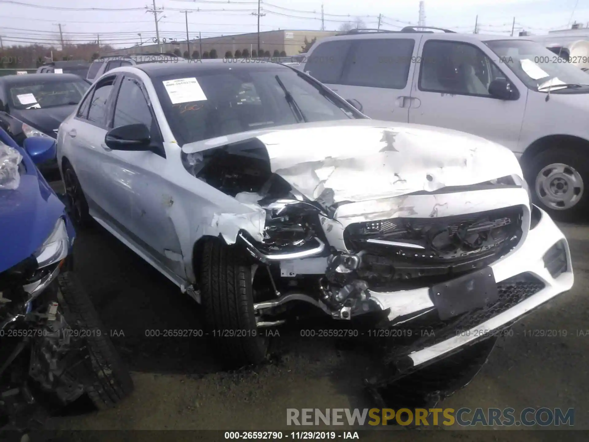 1 Photograph of a damaged car WDDWF8EB1KR518401 MERCEDES-BENZ C 2019