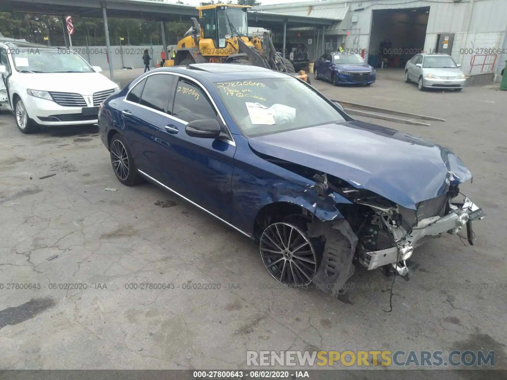 1 Photograph of a damaged car WDDWF8EB4KR512737 MERCEDES-BENZ C 2019