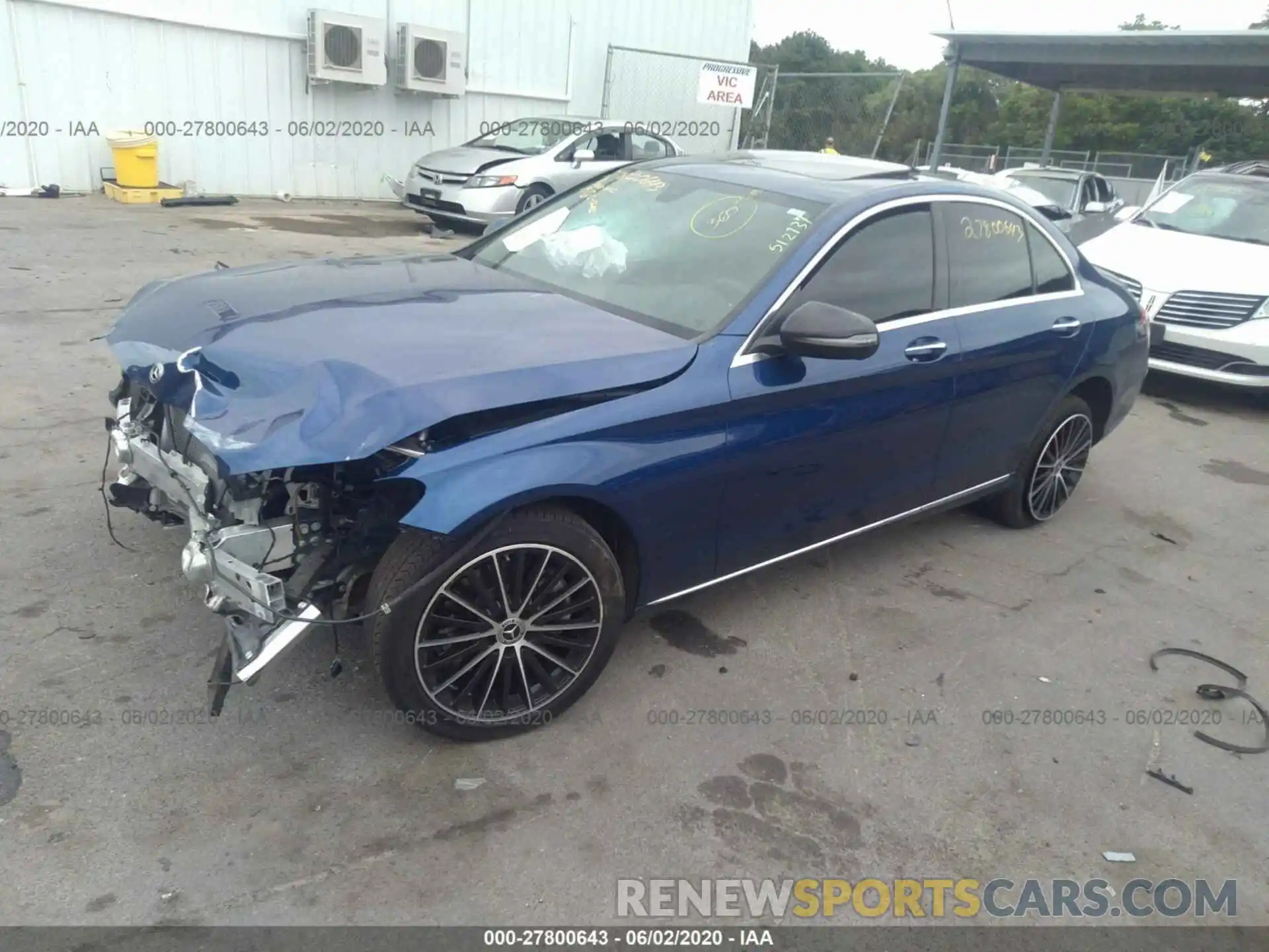 2 Photograph of a damaged car WDDWF8EB4KR512737 MERCEDES-BENZ C 2019