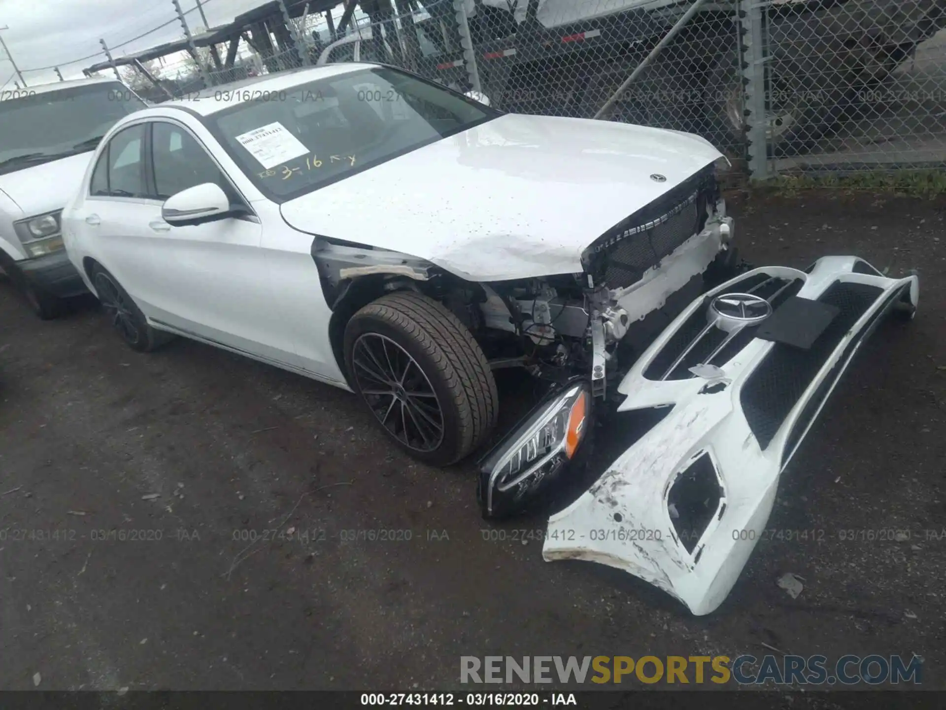 1 Photograph of a damaged car WDDWF8DB1LR525349 MERCEDES-BENZ C 2020