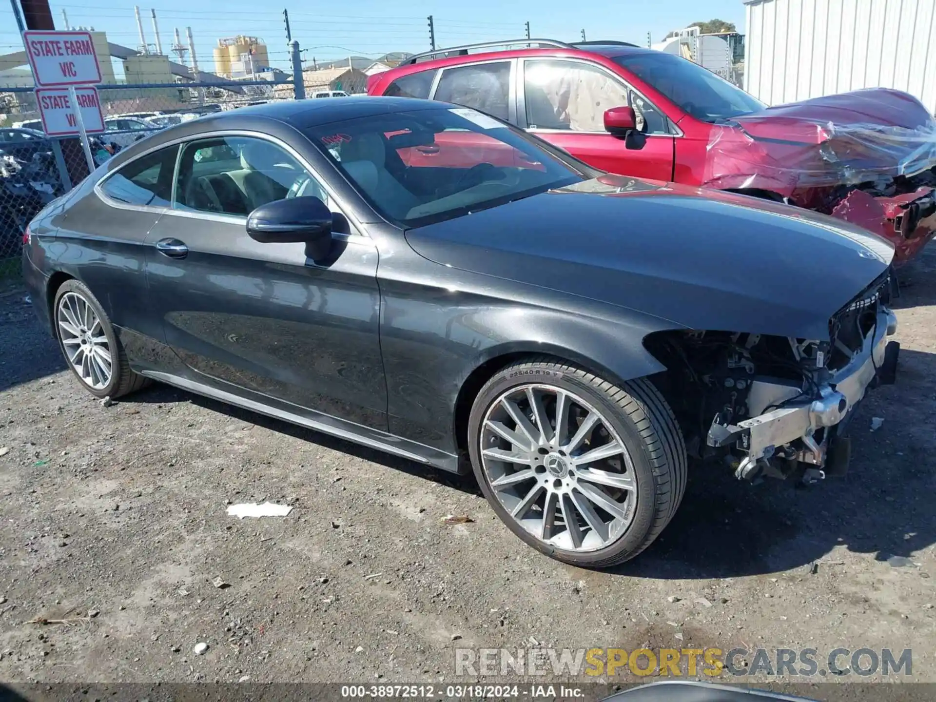 1 Photograph of a damaged car WDDWJ8DB4KF877436 MERCEDES-BENZ C 300 2019