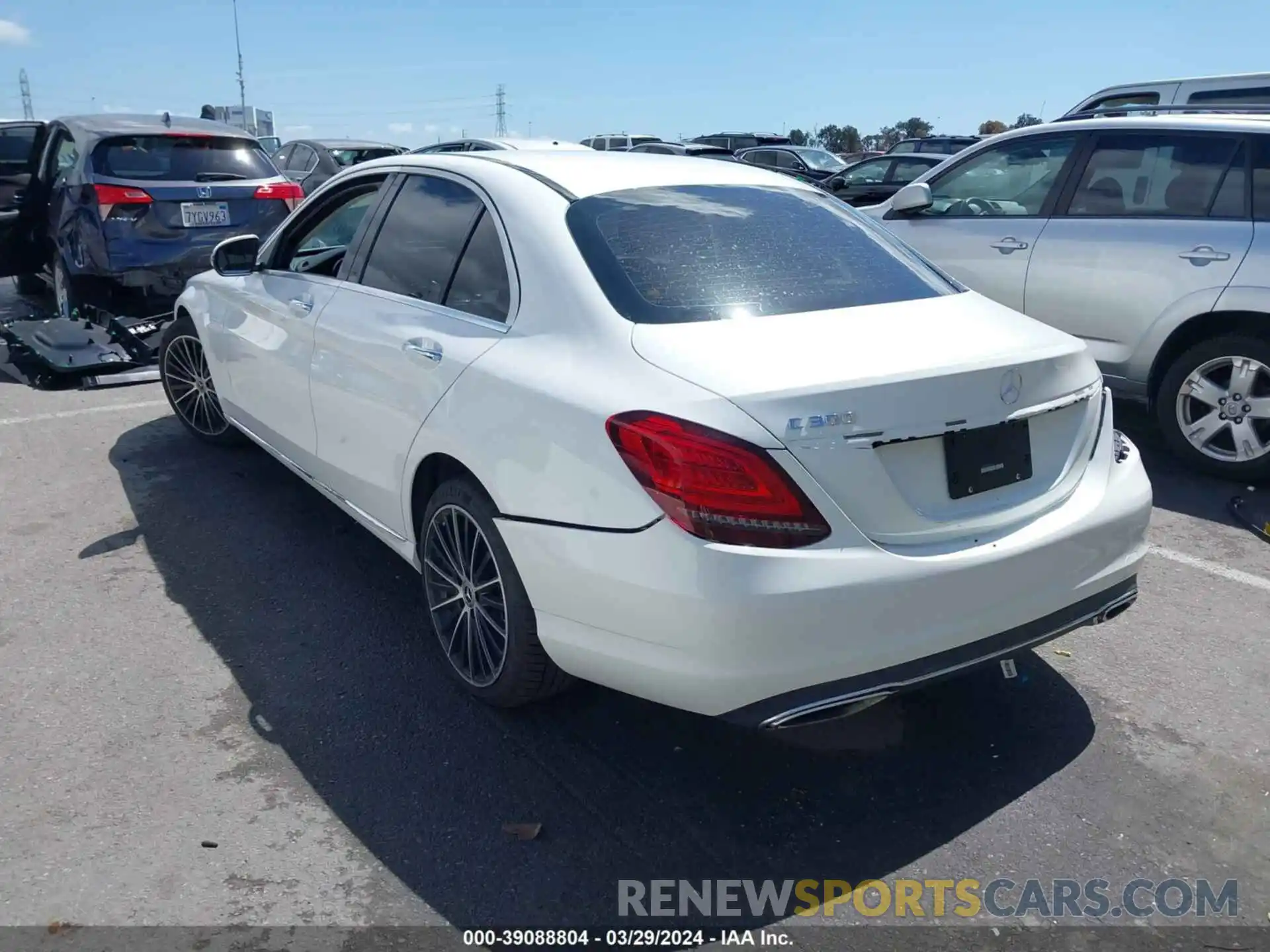 3 Photograph of a damaged car WDDWF8DB6LR534614 MERCEDES-BENZ C 300 2020