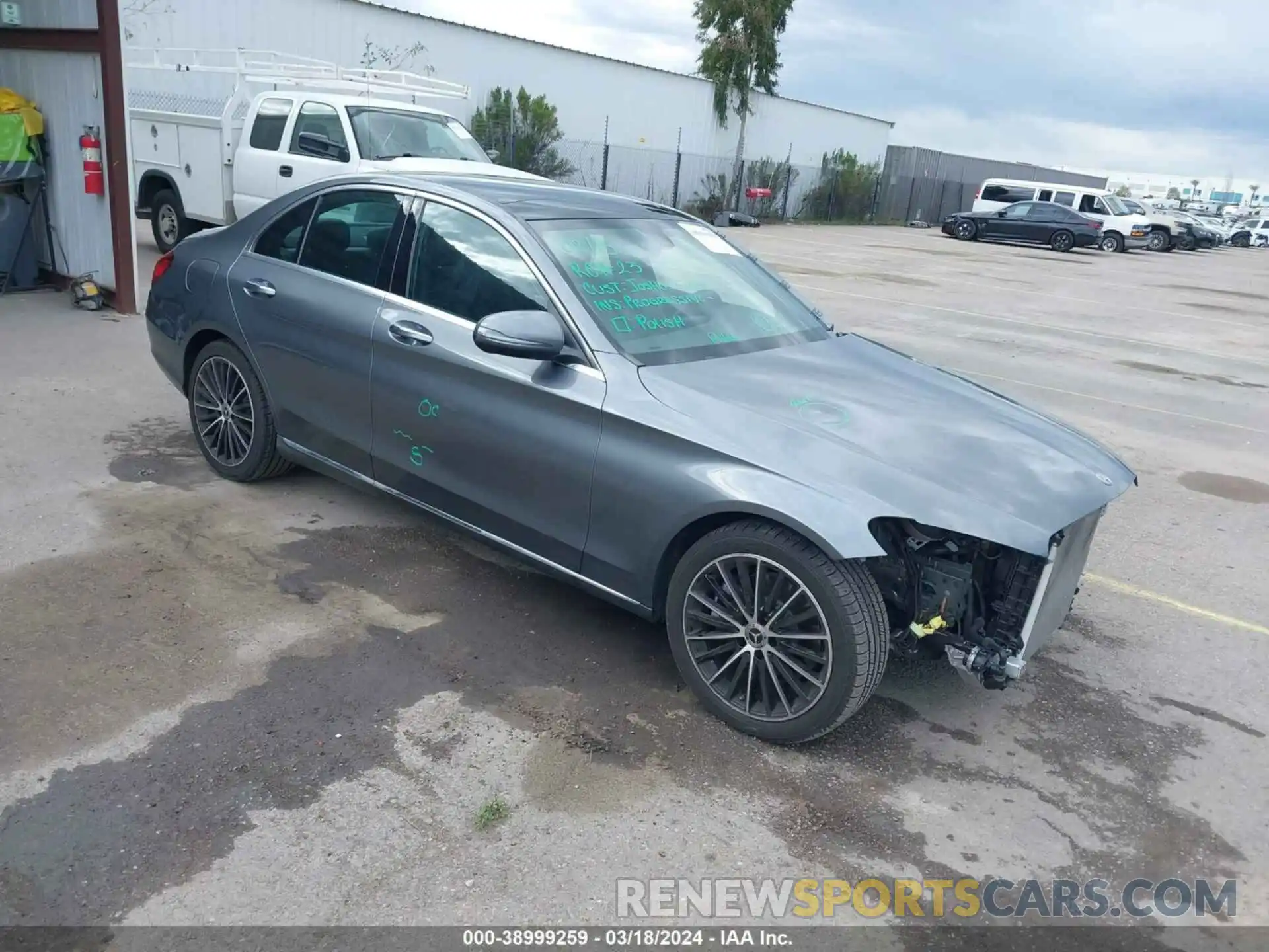 1 Photograph of a damaged car W1KWF8DB9MR647328 MERCEDES-BENZ C 300 2021