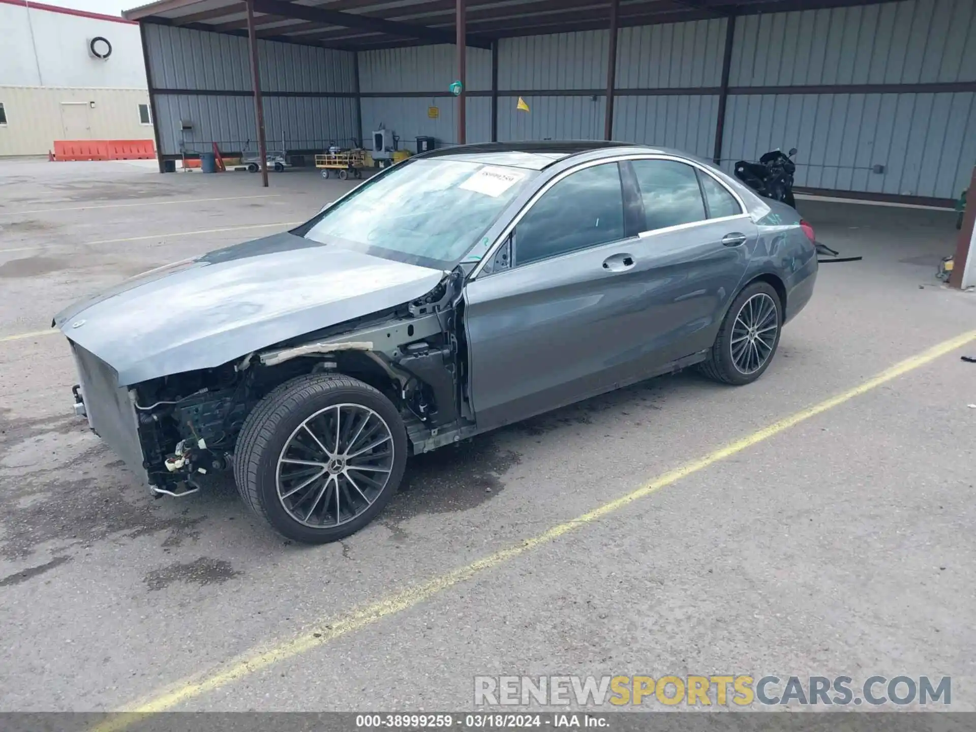 2 Photograph of a damaged car W1KWF8DB9MR647328 MERCEDES-BENZ C 300 2021